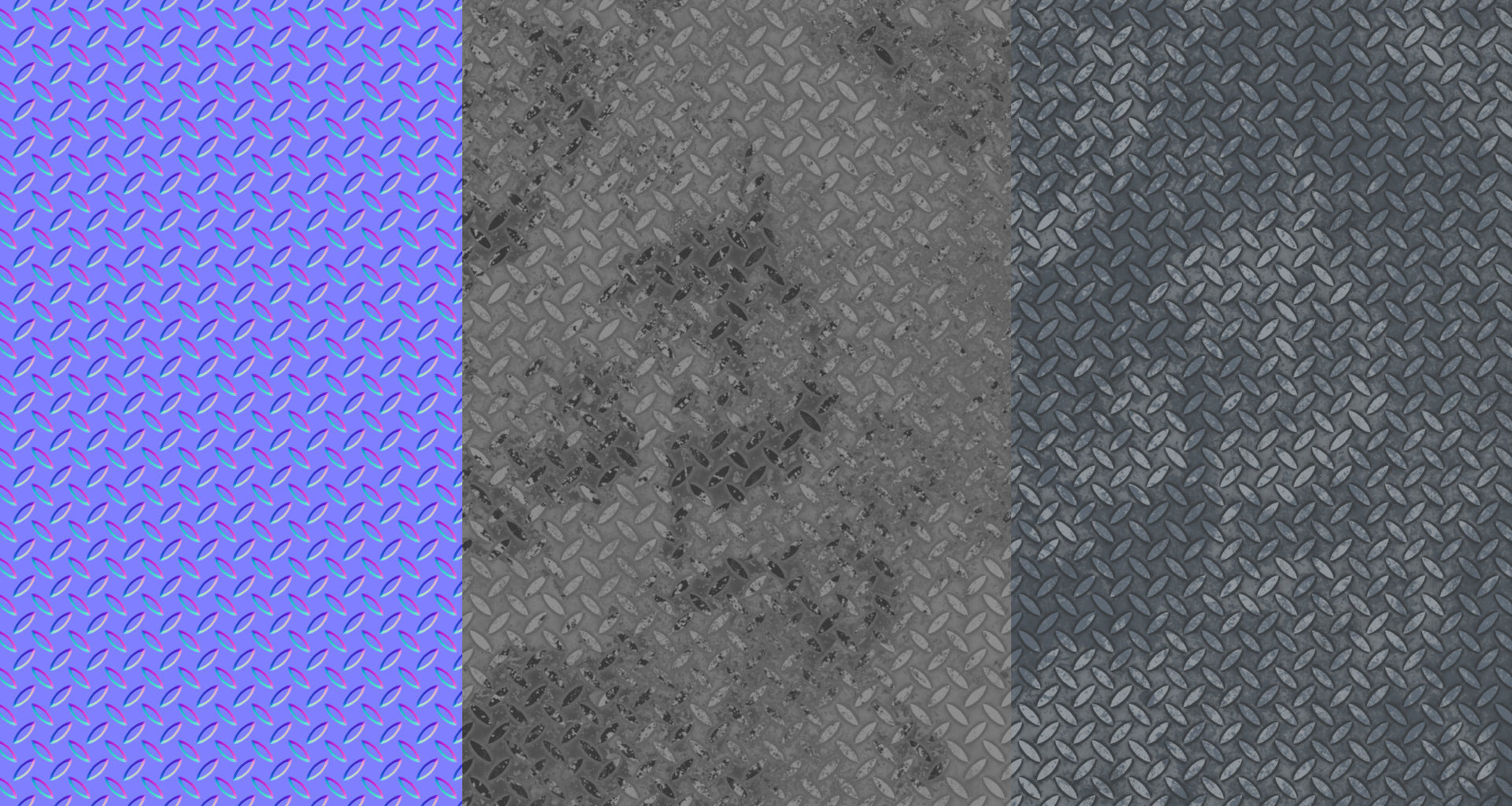 platform diamond plate texture 3D model_1