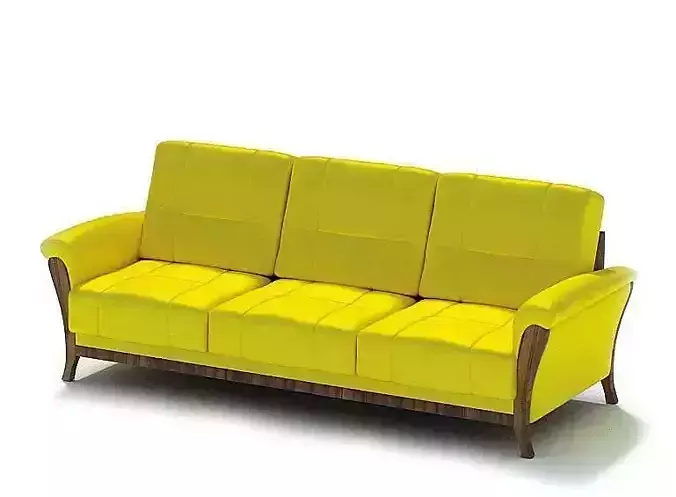 Yellow Three Seat Sofa