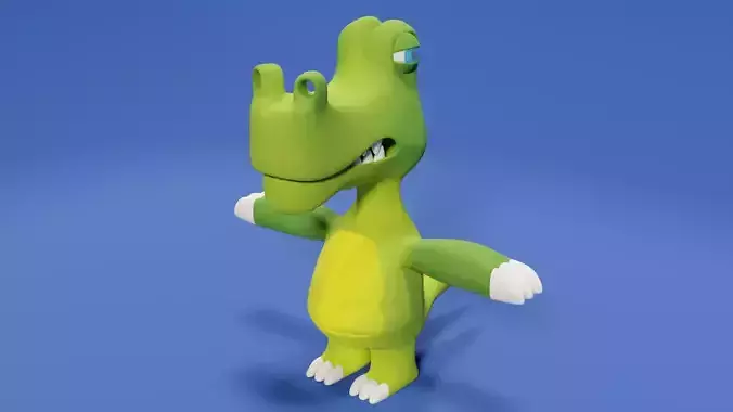Cartoon Dinosaur Low poly 3D model Low-poly 3D model