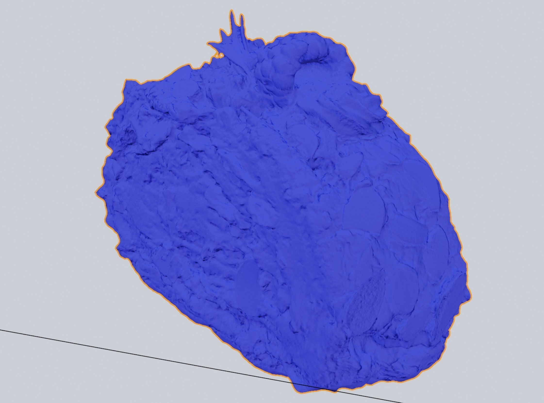 Meringue Swiss roll with raspberry and almond  3D model_4