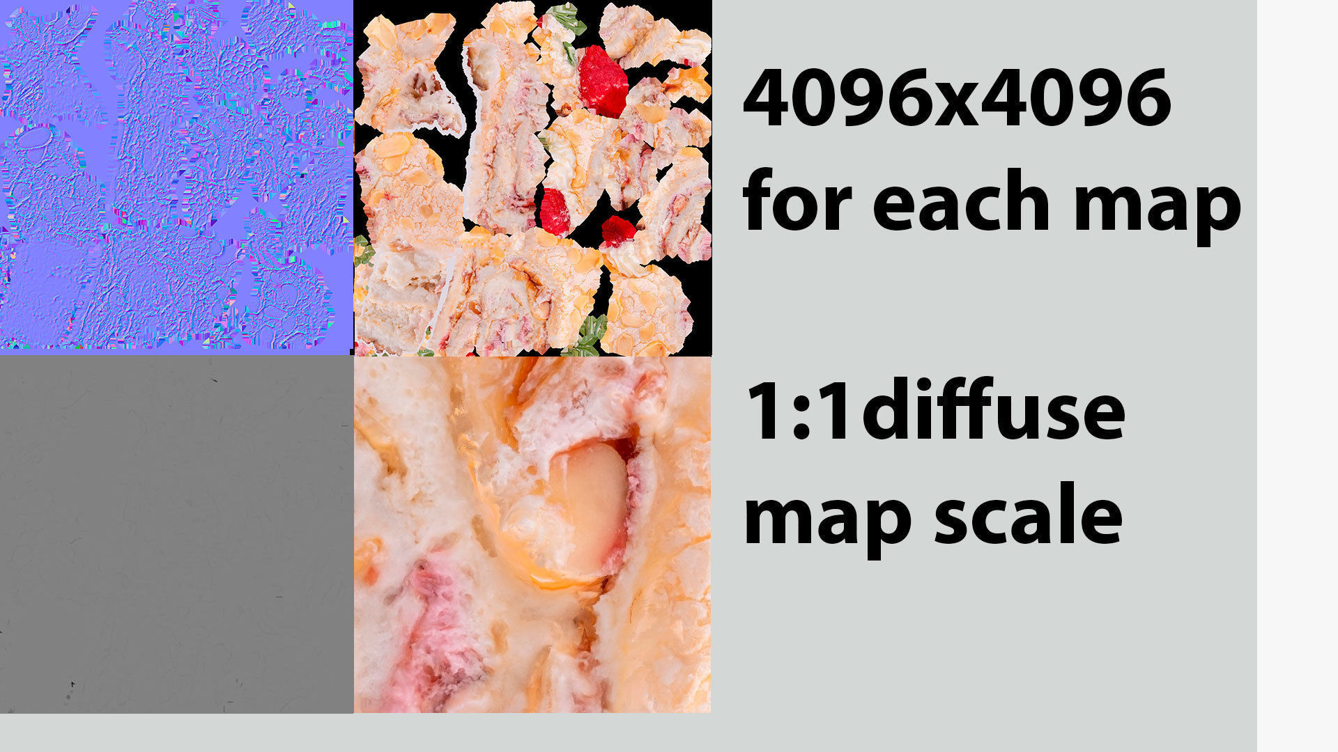 Meringue Swiss roll with raspberry and almond  3D model_7