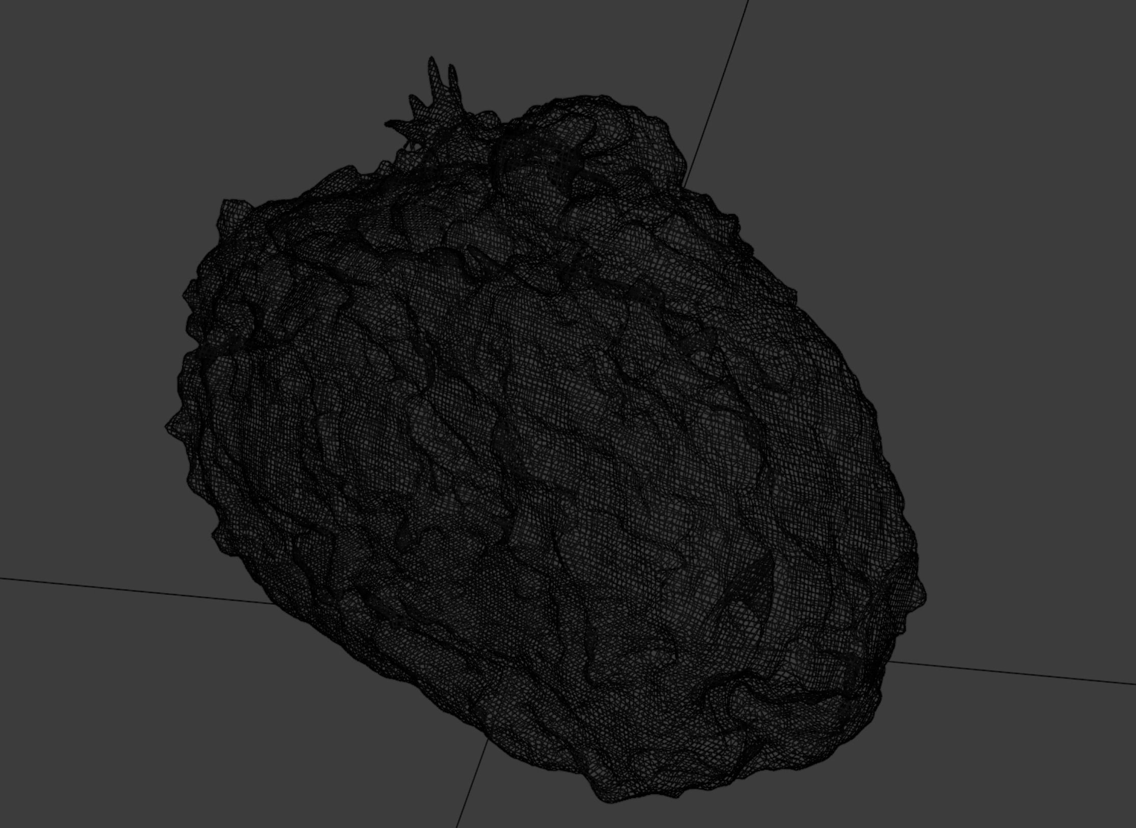 Meringue Swiss roll with raspberry and almond  3D model_2