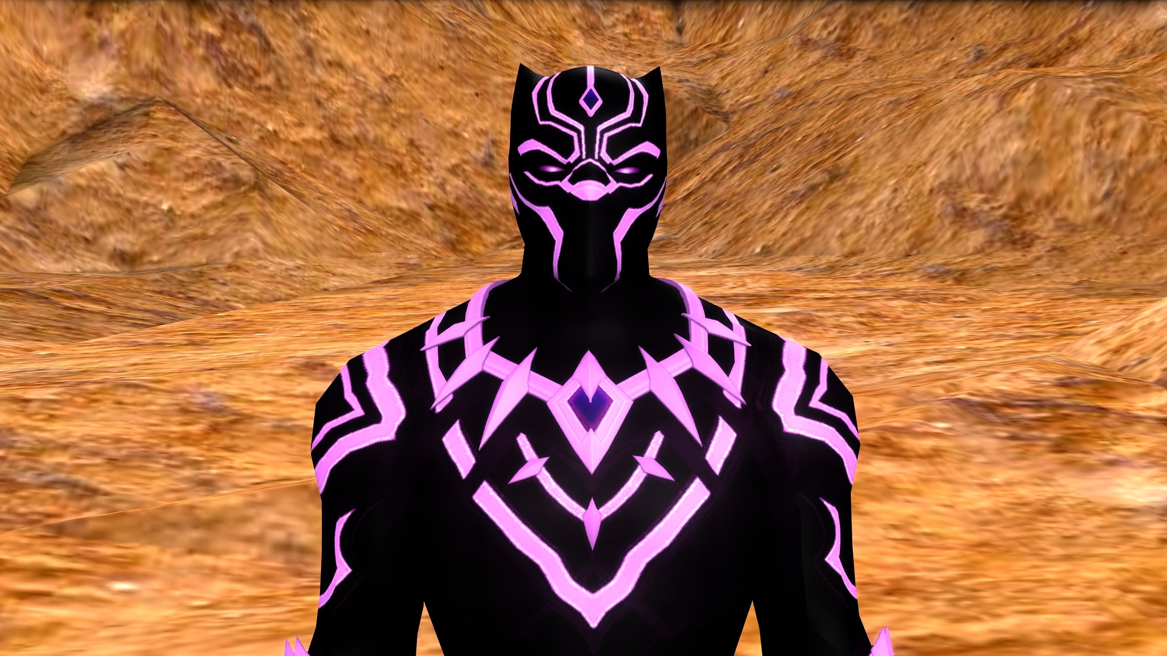 BLACK PANTHER with Animation 3D model_6