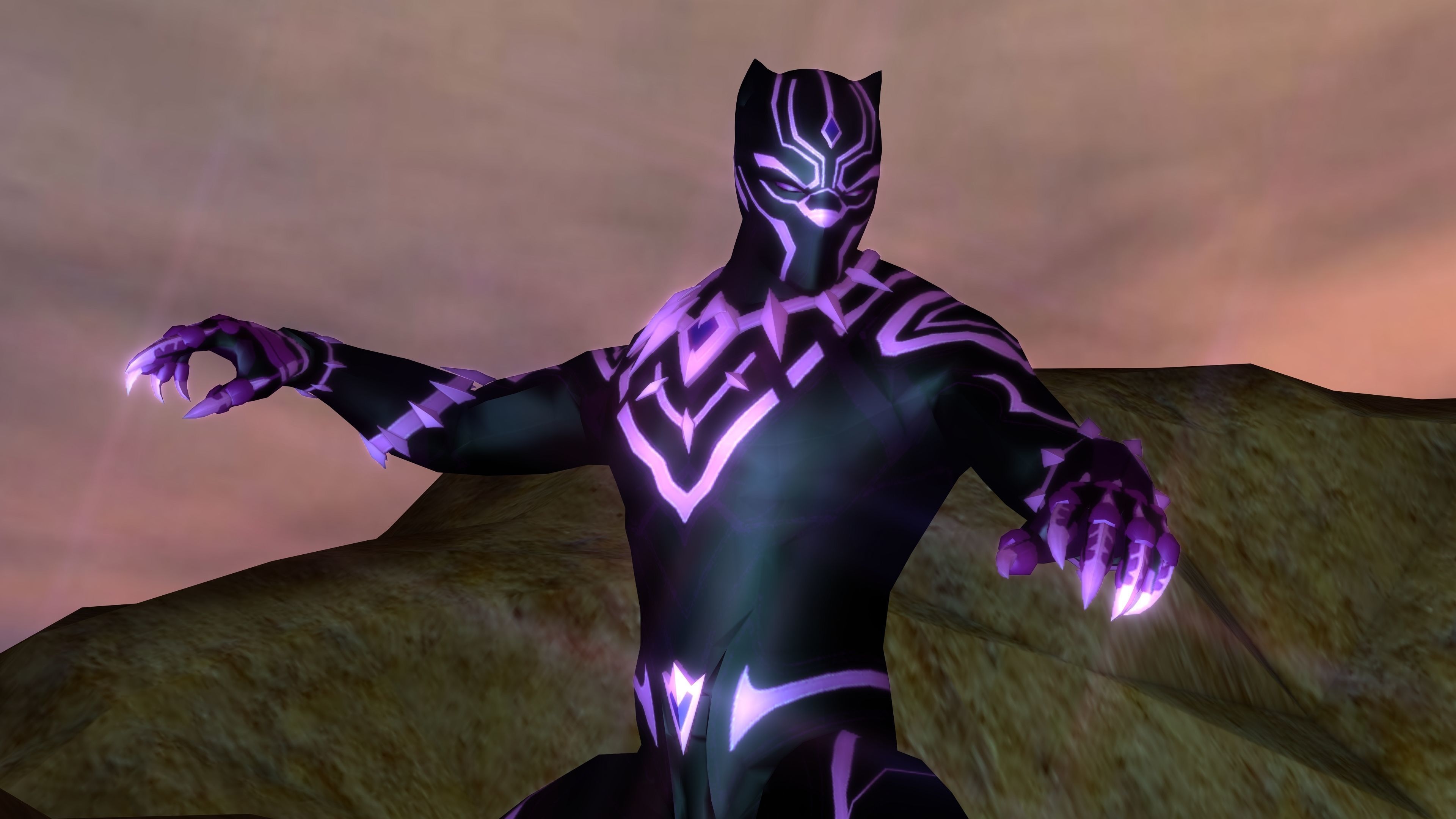 BLACK PANTHER with Animation 3D model_4