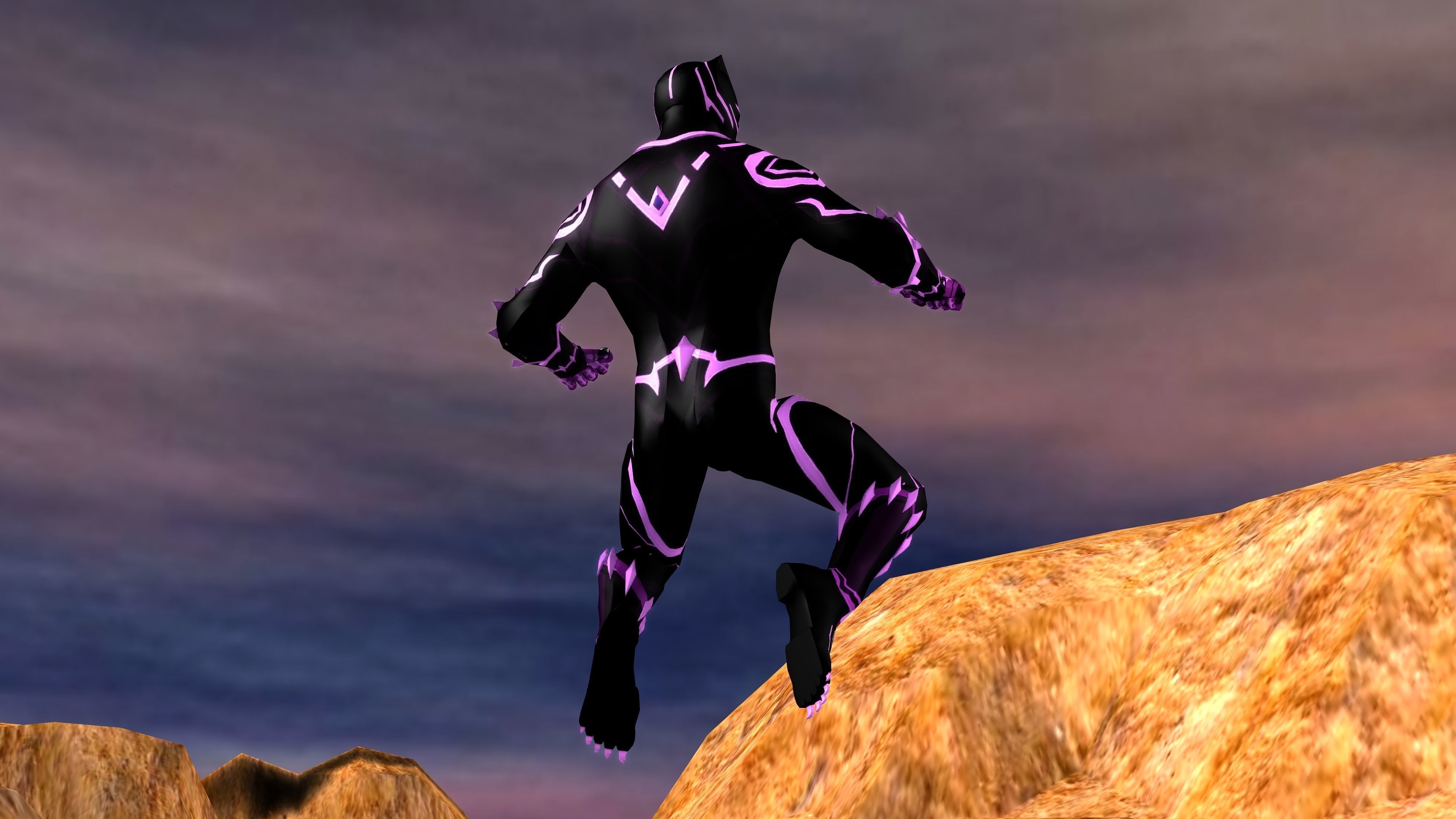 BLACK PANTHER with Animation 3D model_15