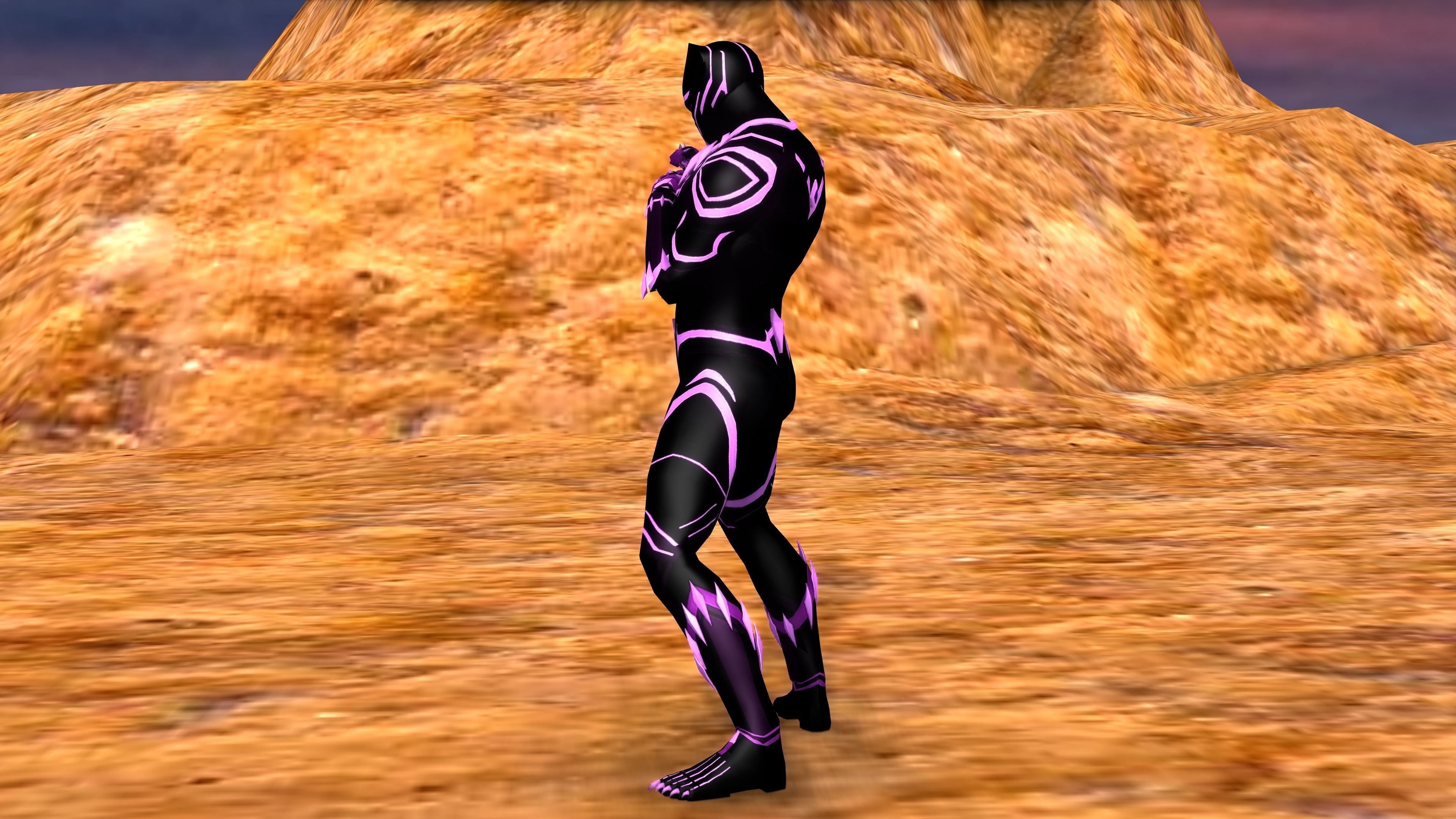 BLACK PANTHER with Animation 3D model_7