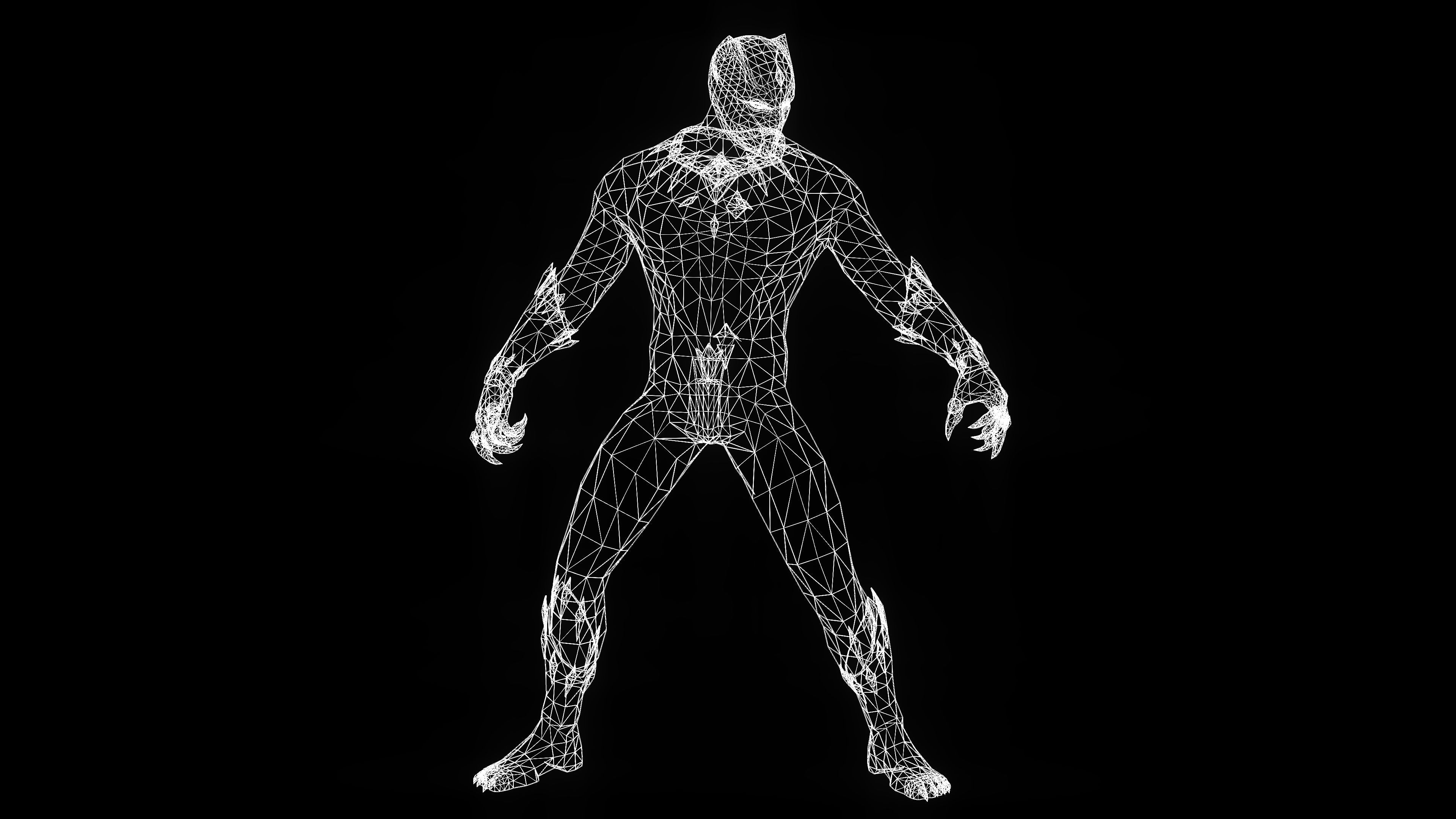 BLACK PANTHER with Animation 3D model_20