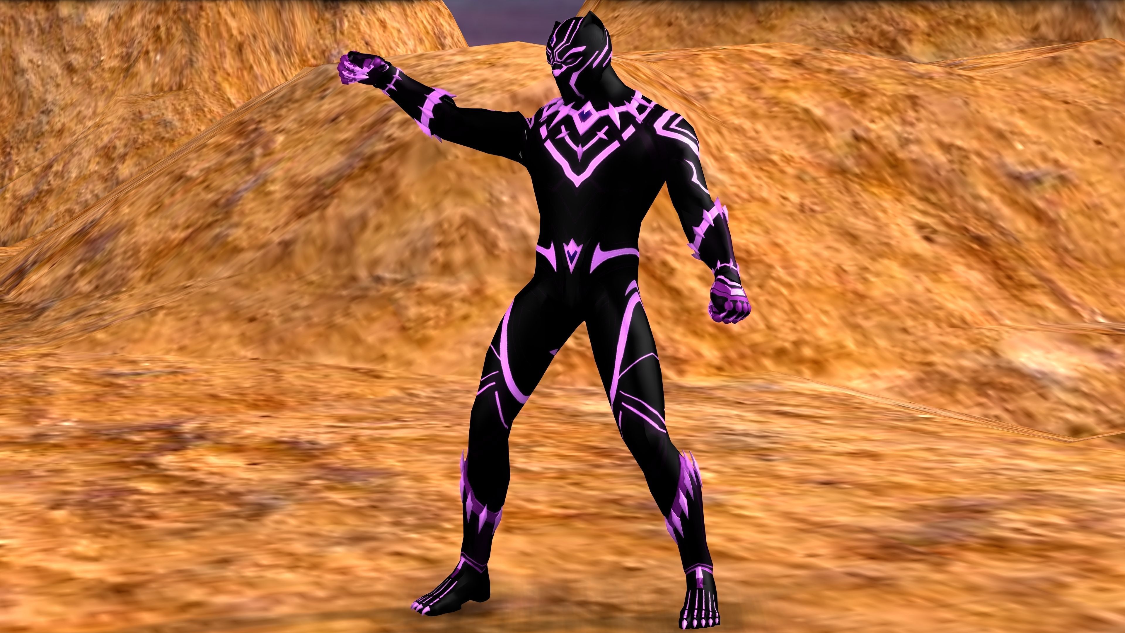 BLACK PANTHER with Animation 3D model_10
