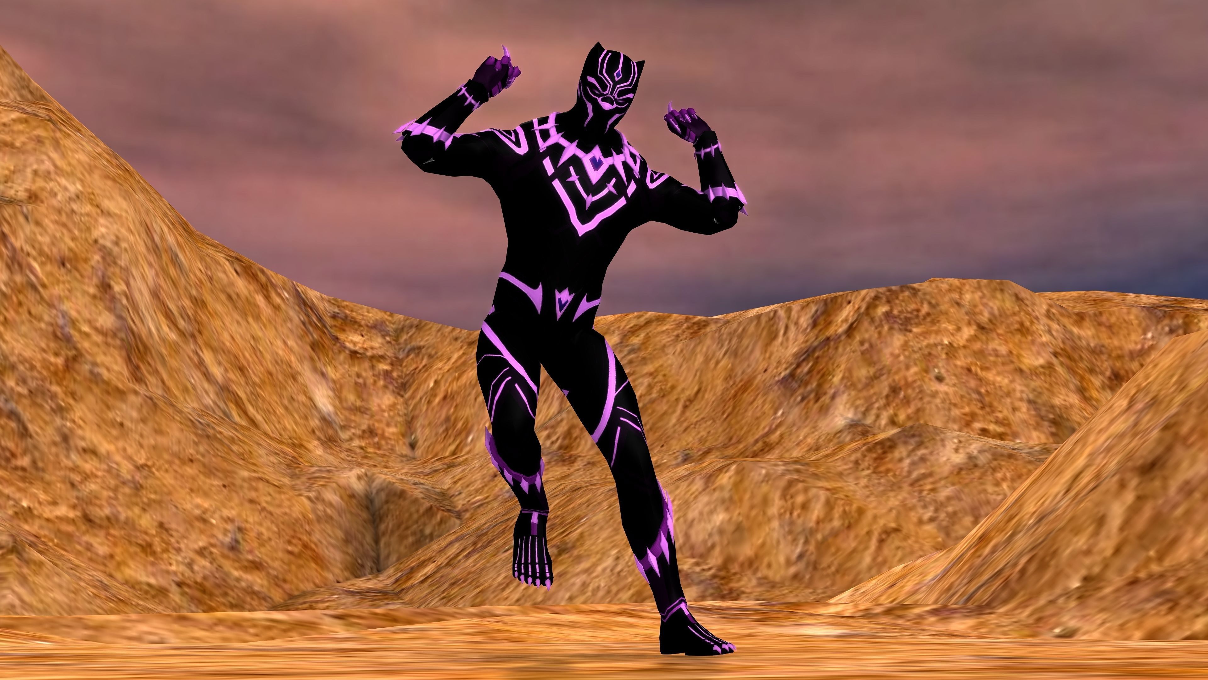 BLACK PANTHER with Animation 3D model_17