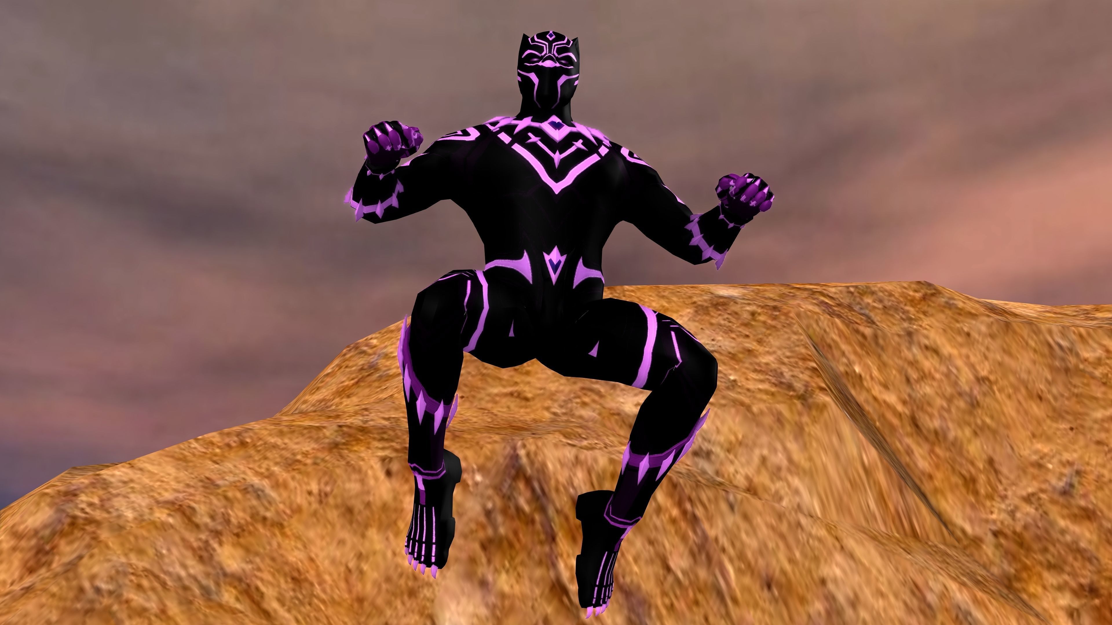 BLACK PANTHER with Animation 3D model_9