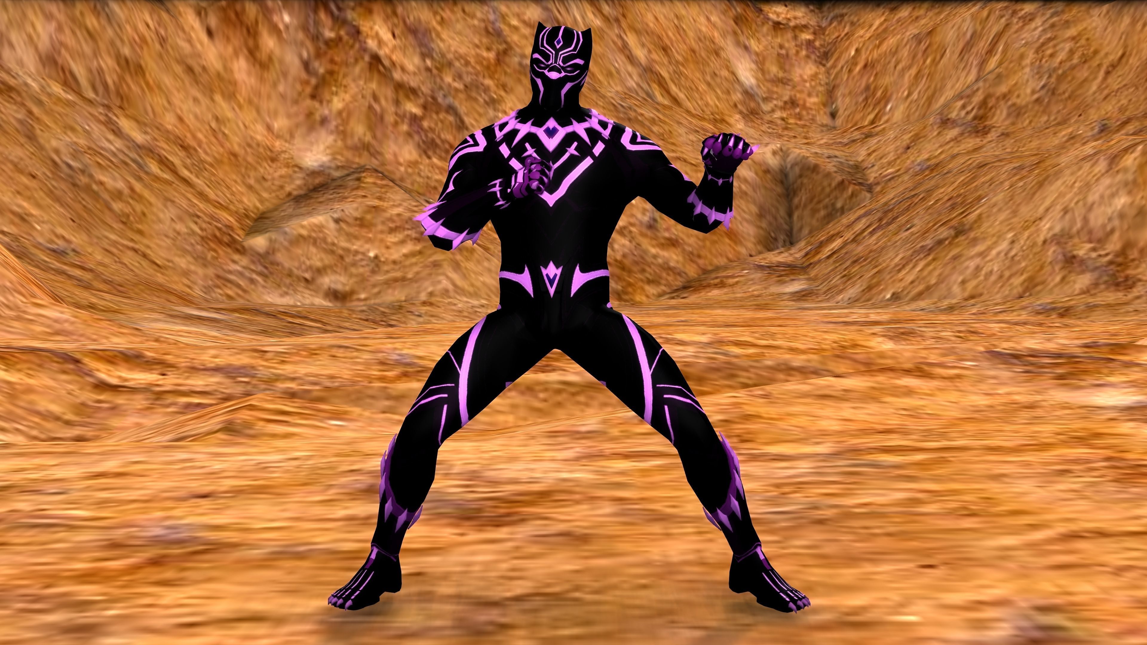 BLACK PANTHER with Animation 3D model_16
