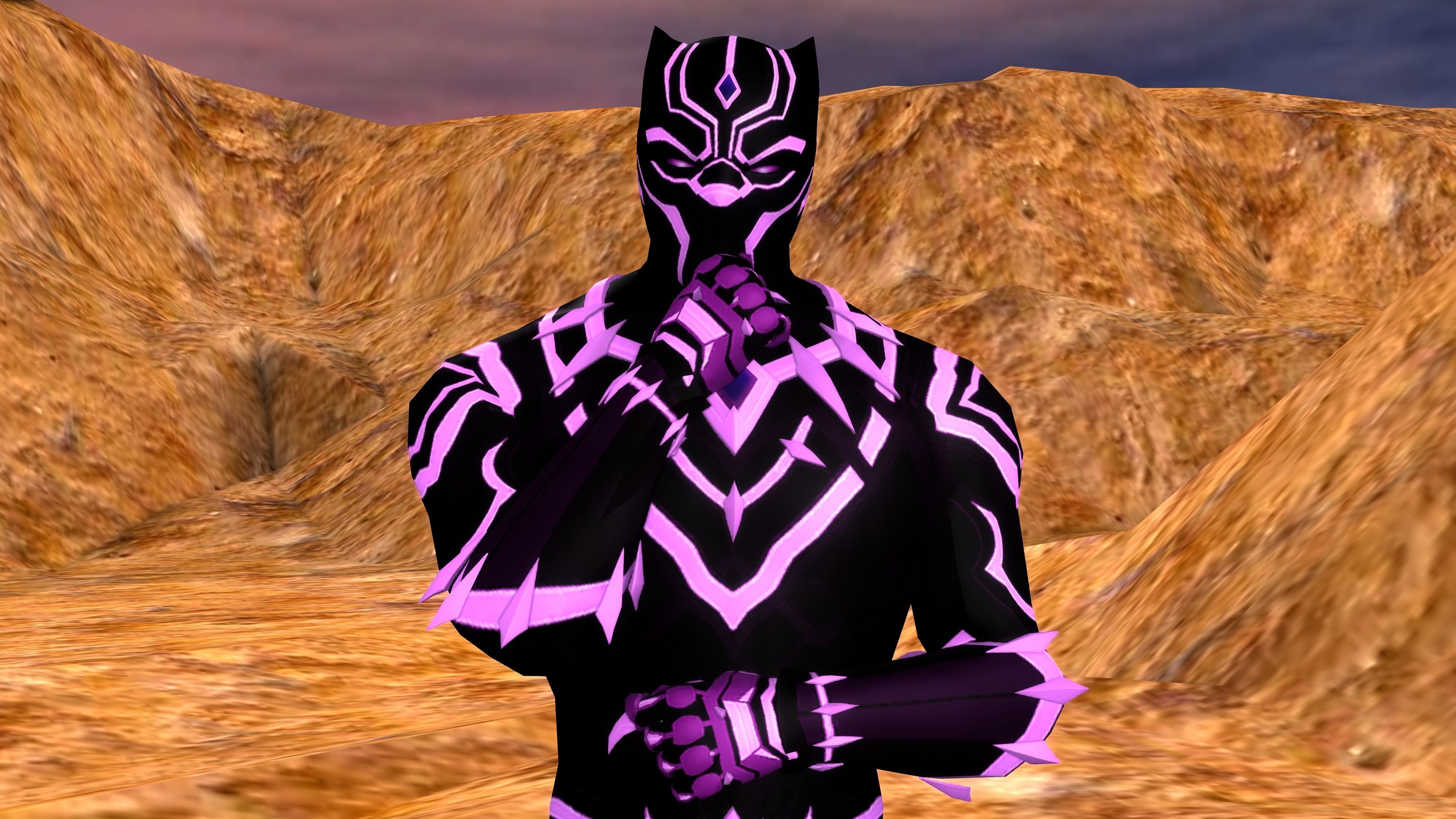 BLACK PANTHER with Animation 3D model_11