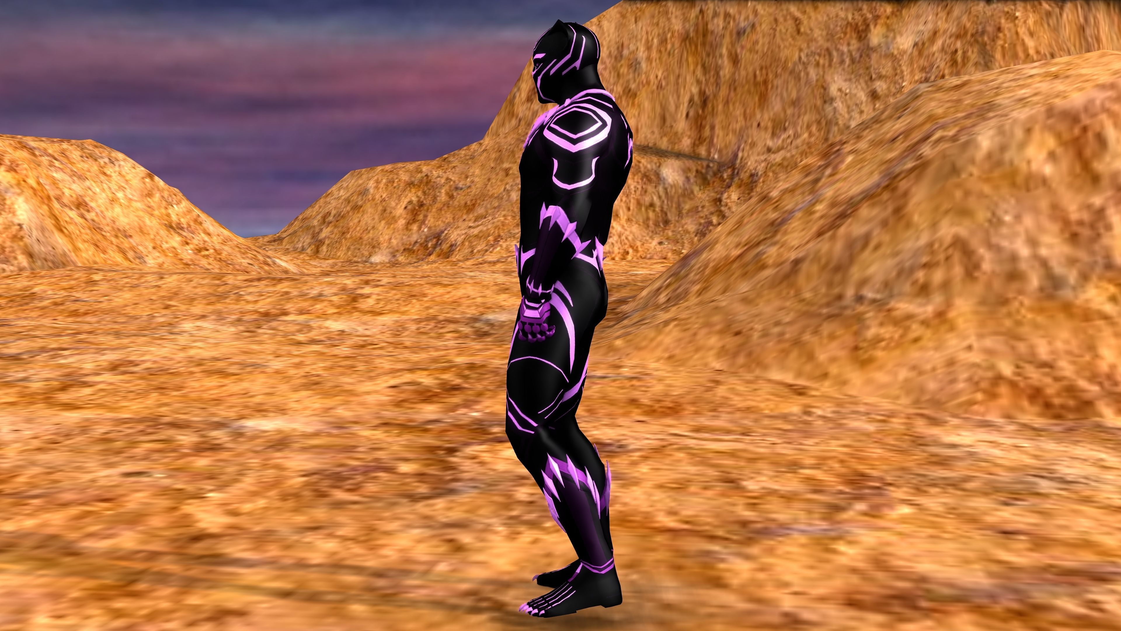 BLACK PANTHER with Animation 3D model_3