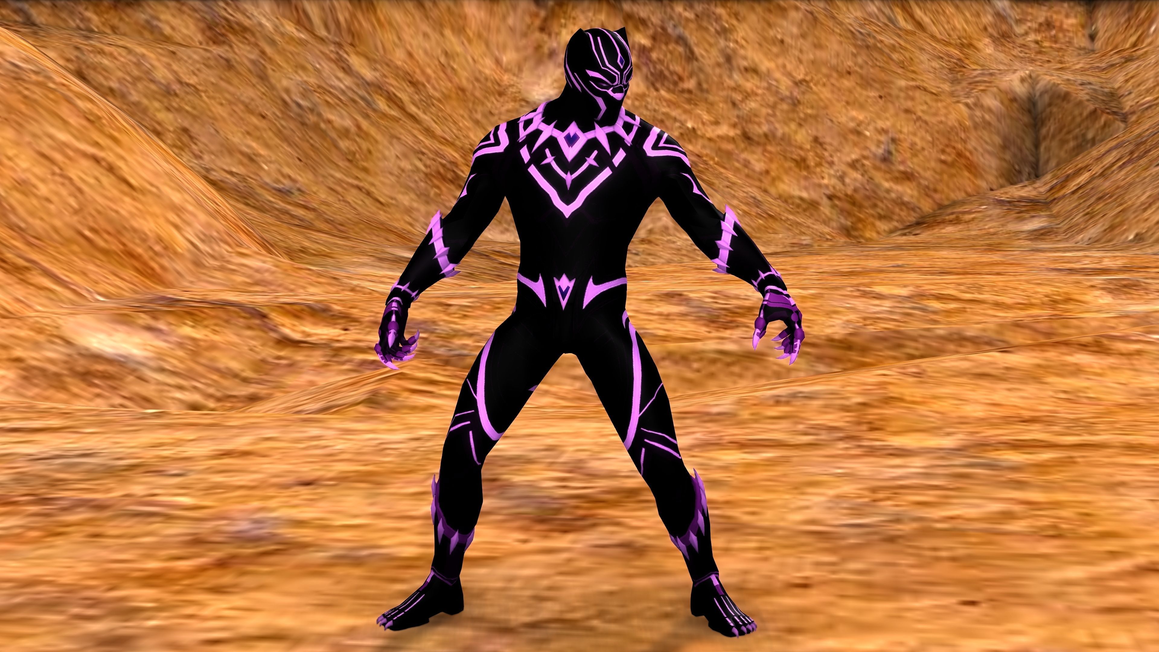 BLACK PANTHER with Animation 3D model_12