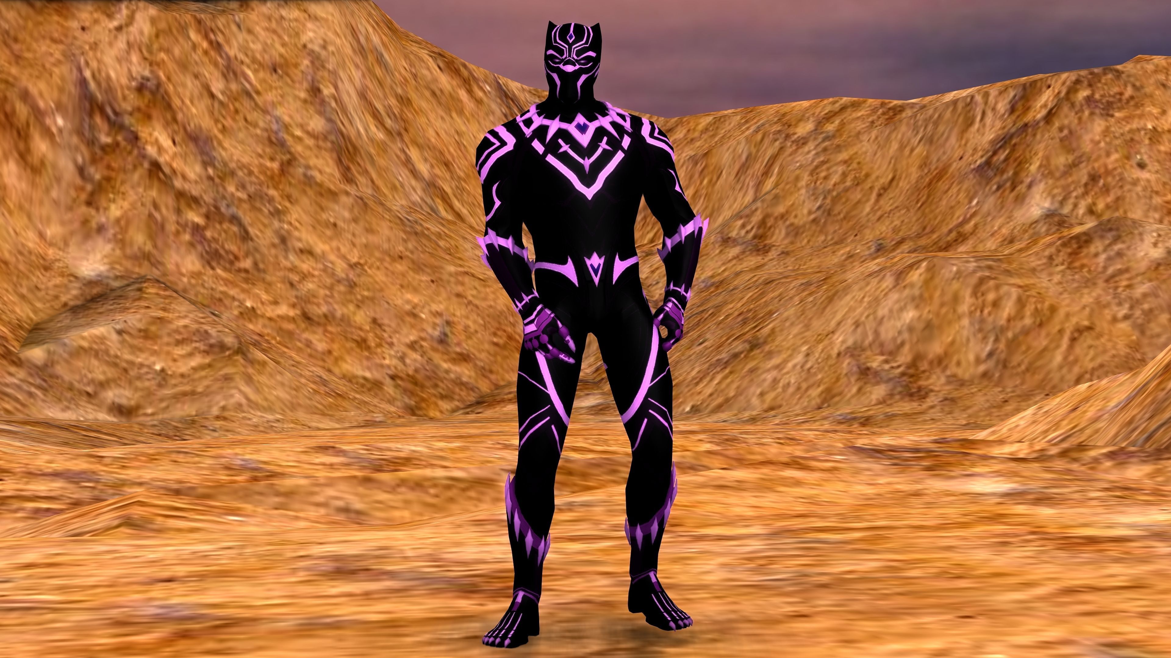 BLACK PANTHER with Animation 3D model_2