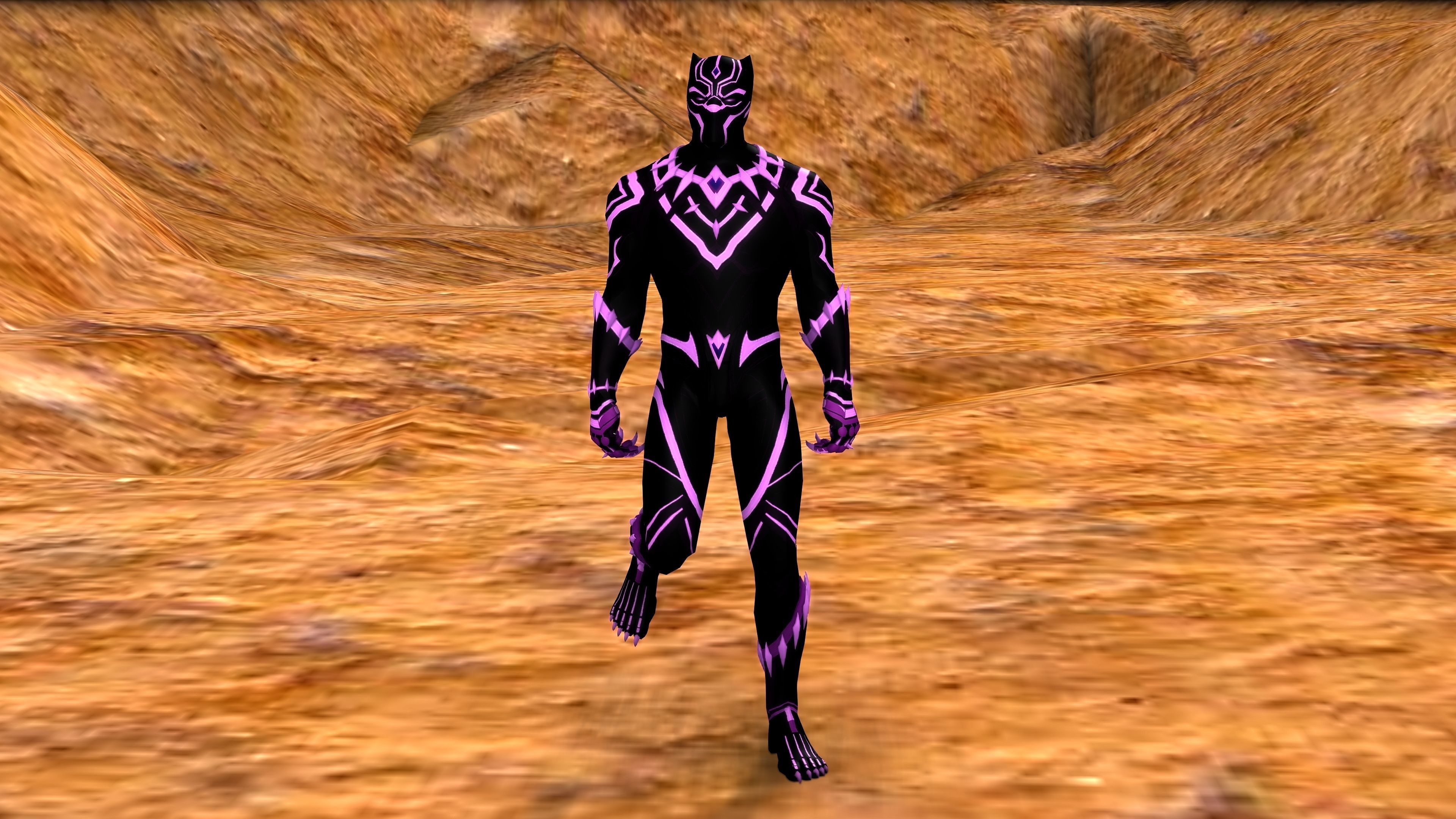 BLACK PANTHER with Animation 3D model_13