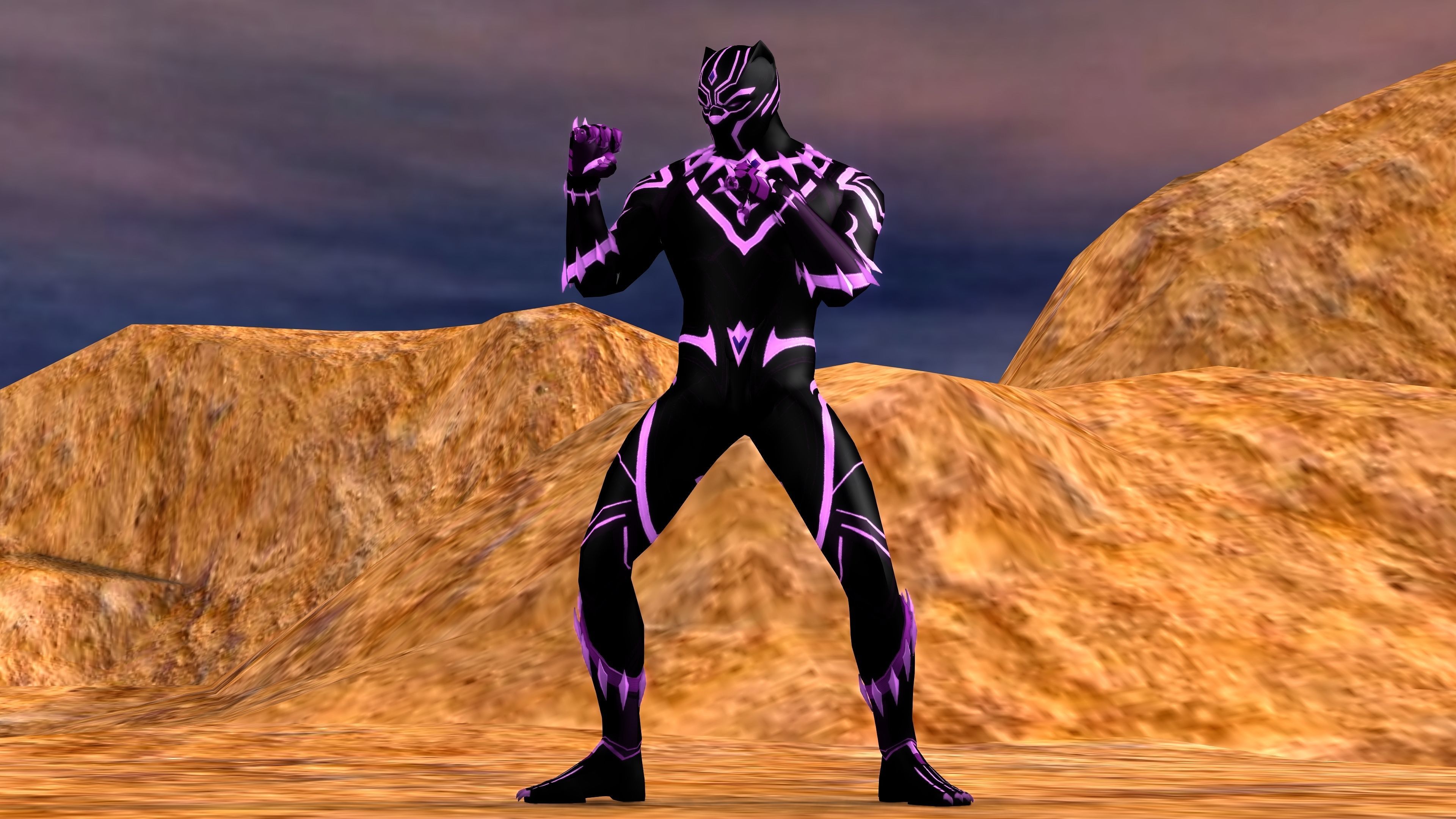 BLACK PANTHER with Animation 3D model_8