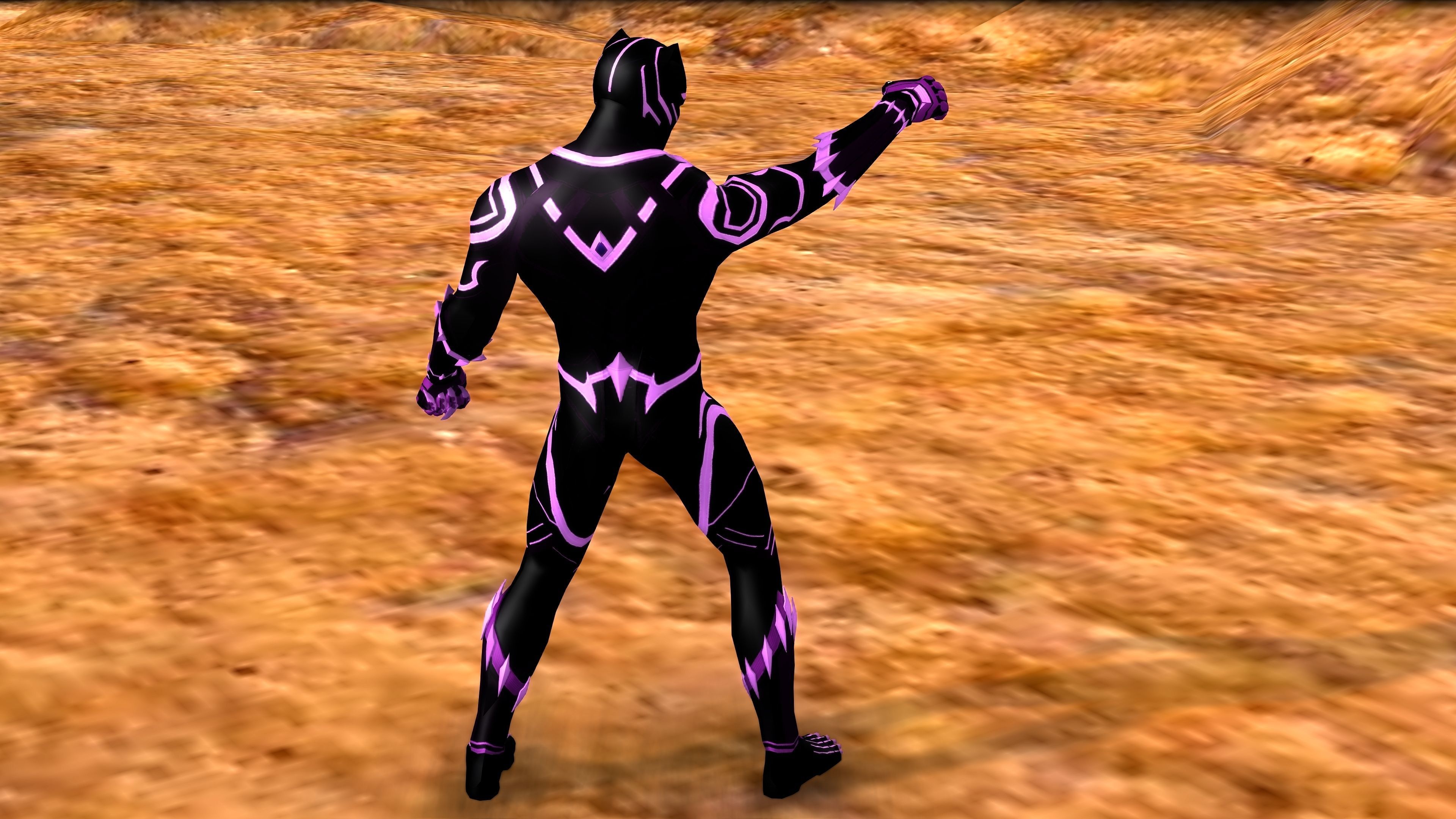 BLACK PANTHER with Animation 3D model_5