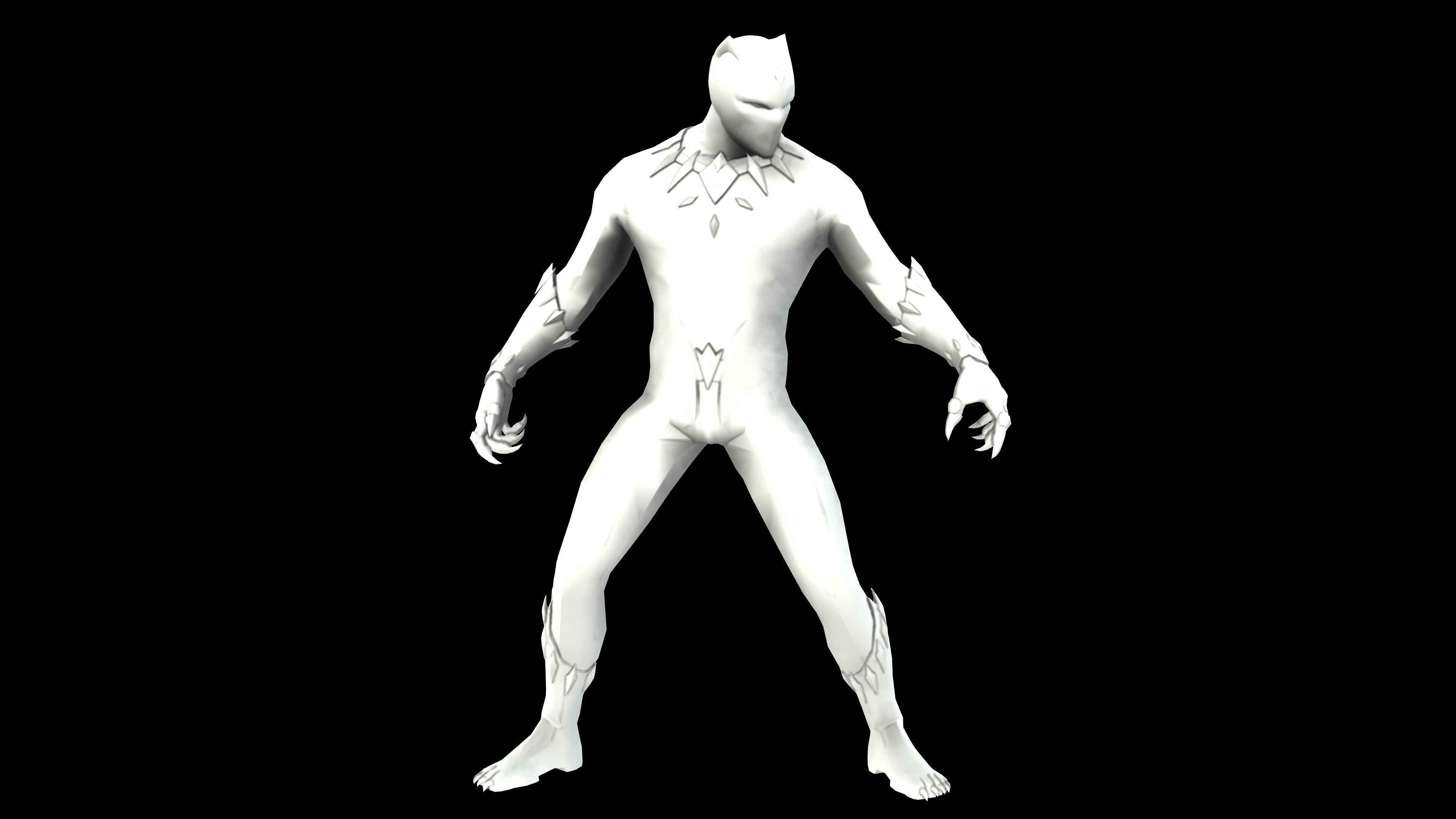 BLACK PANTHER with Animation 3D model_19