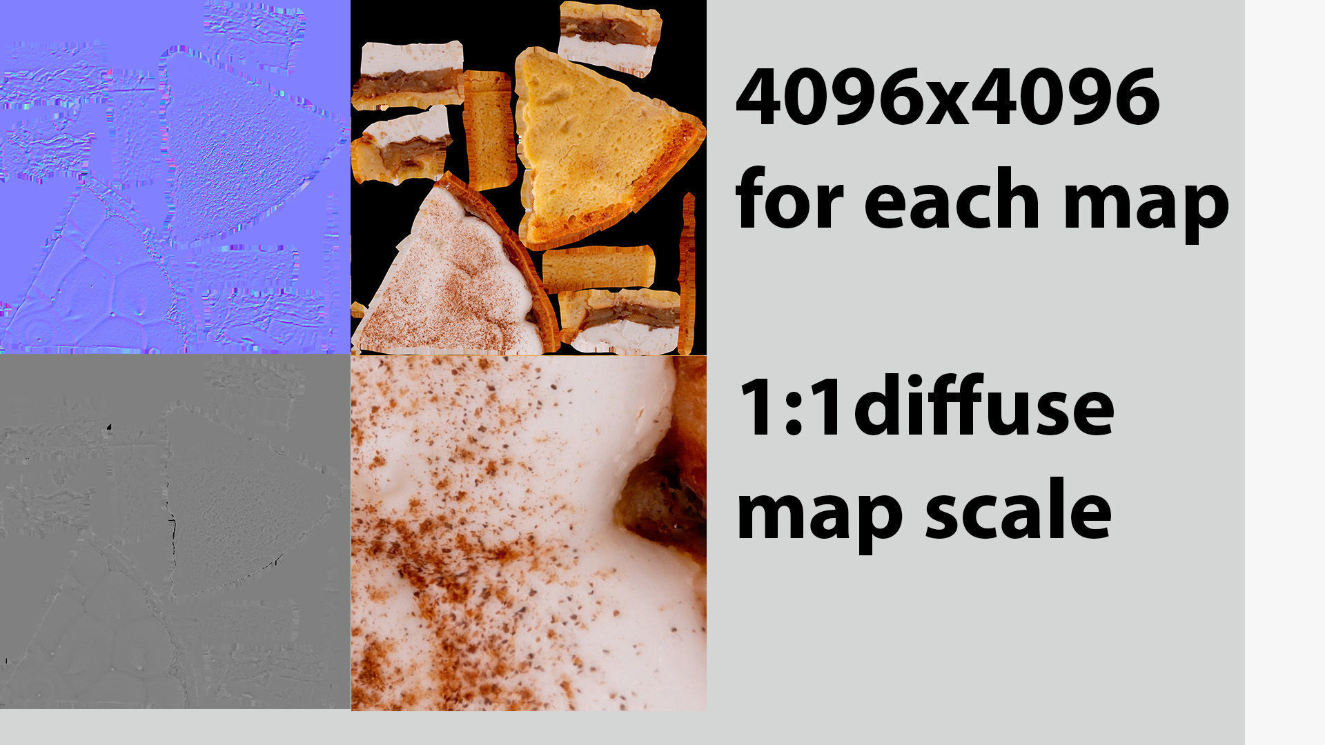 Apple pie or cake with sour cream model 3D model_7