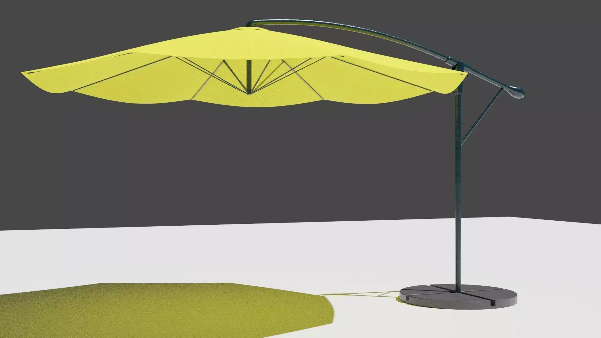 Umbrella pool side Low-poly 3D model
