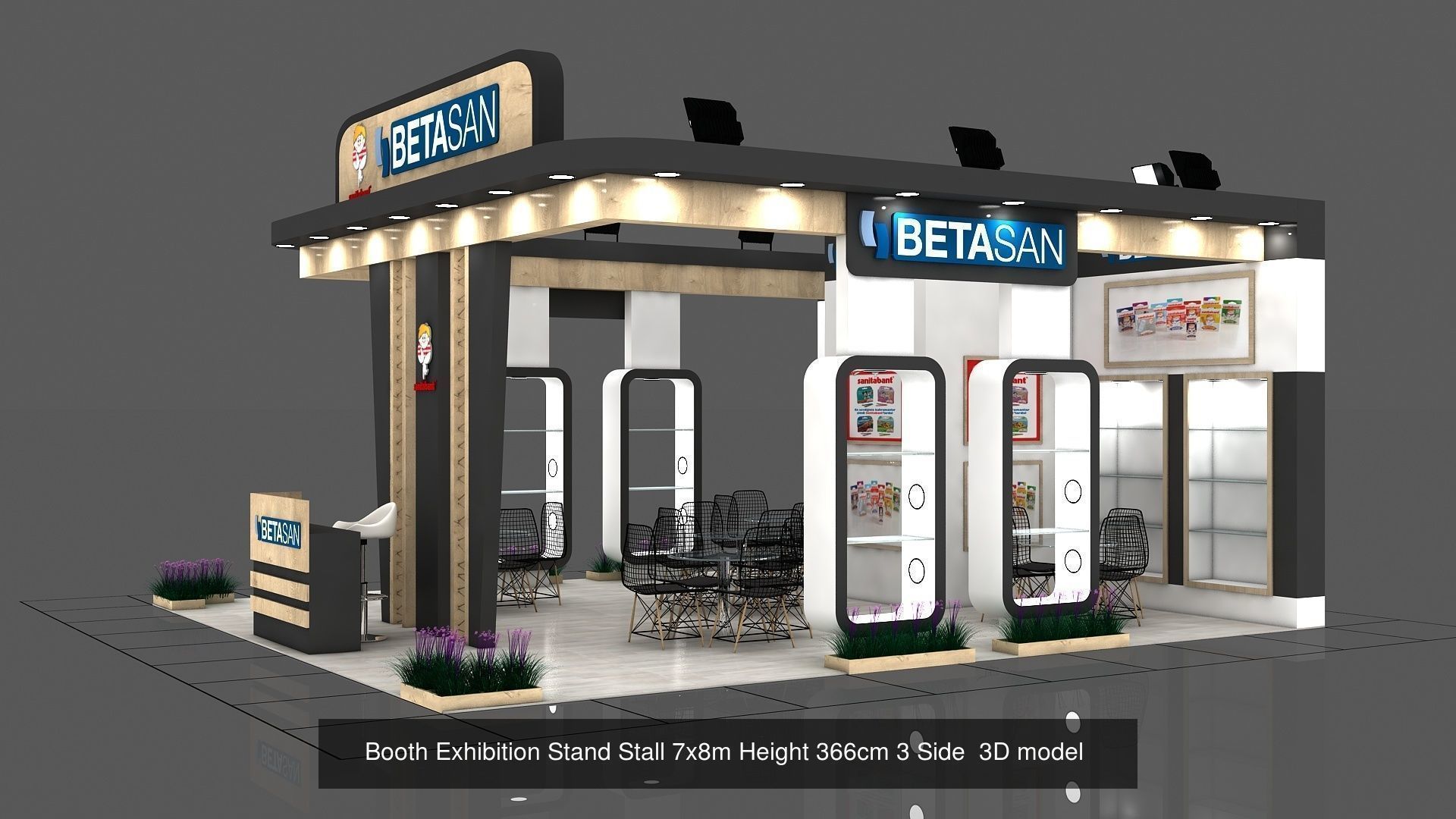 EXHIBITION  8 STAND PACKAGE  3D Model Collection _9