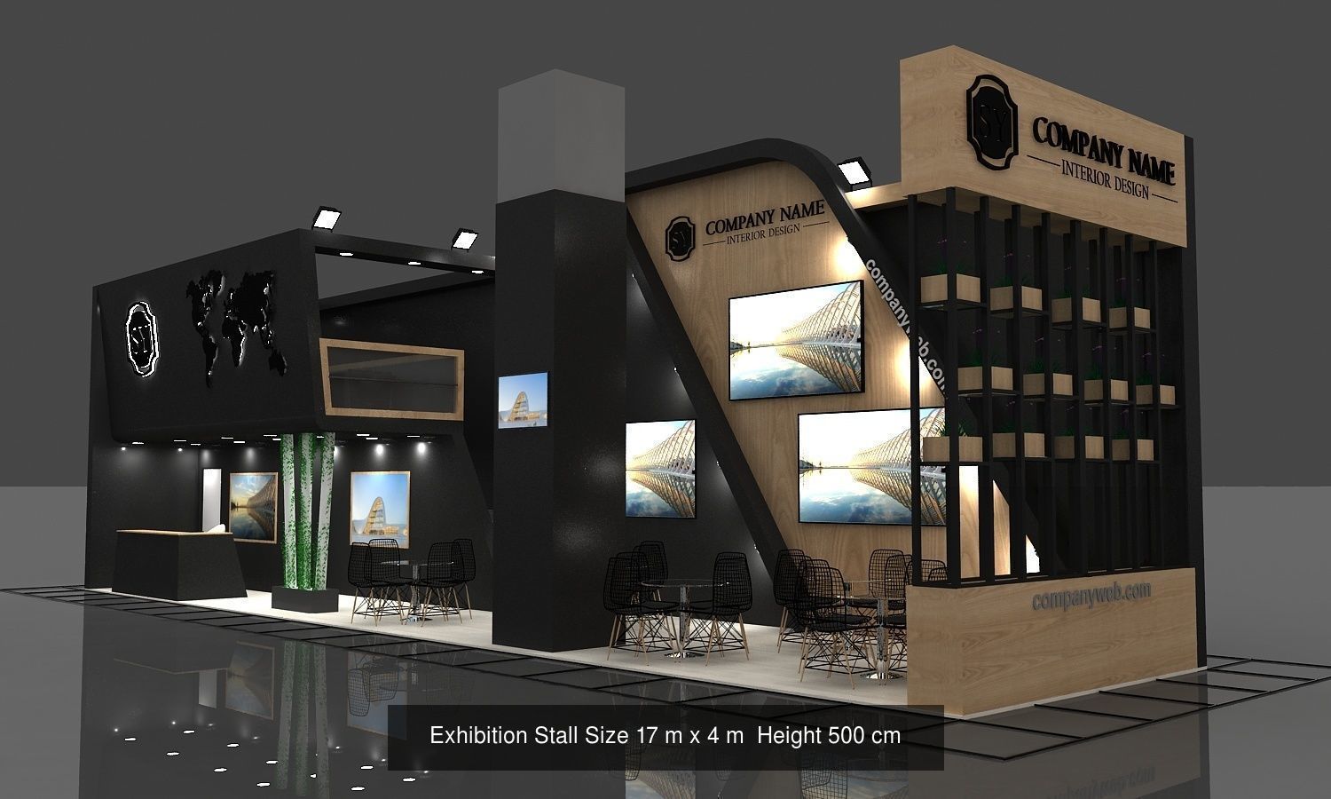 EXHIBITION  8 STAND PACKAGE  3D Model Collection _3