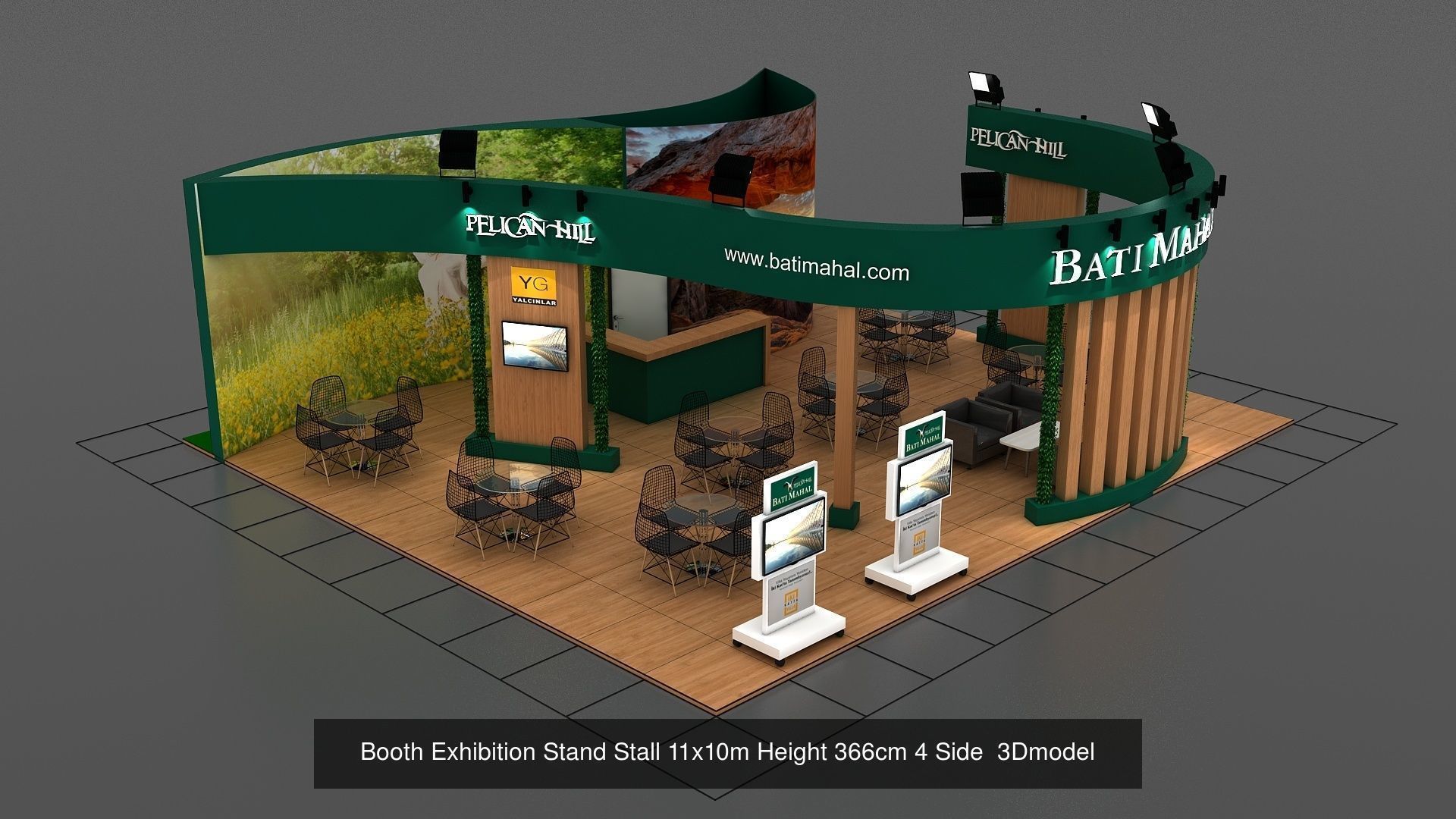 EXHIBITION  8 STAND PACKAGE  3D Model Collection _8