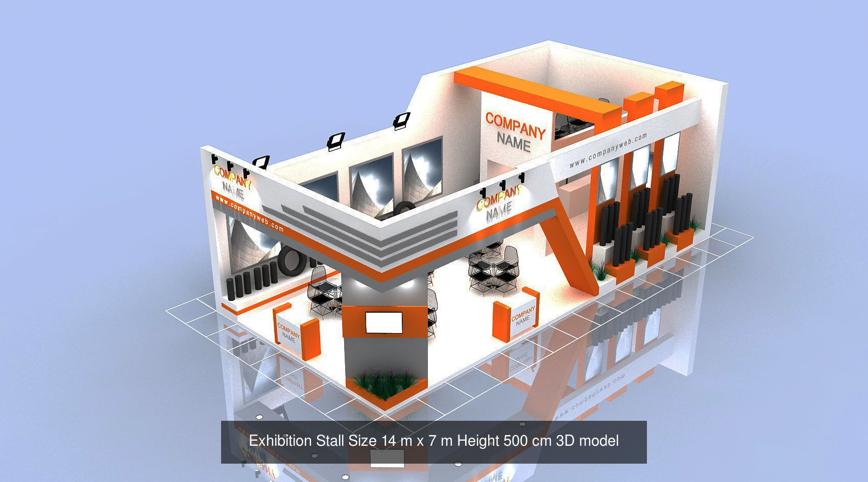 EXHIBITION  8 STAND PACKAGE  3D Model Collection _5