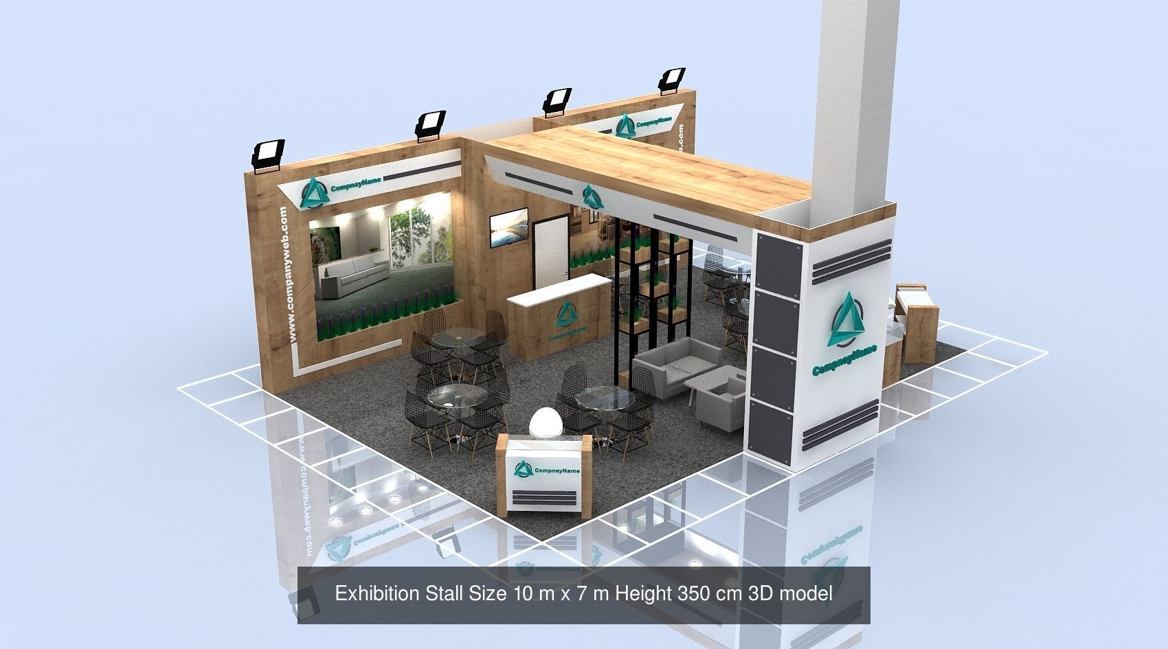 EXHIBITION  8 STAND PACKAGE  3D Model Collection _6