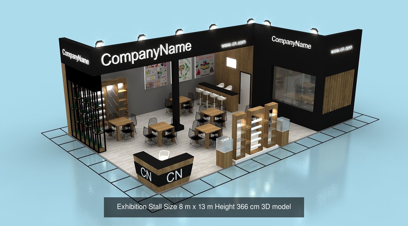 EXHIBITION  8 STAND PACKAGE  3D Model Collection _4
