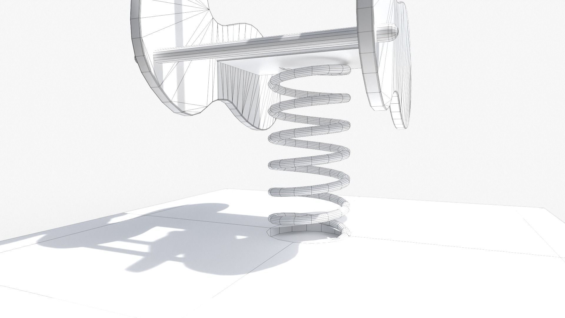 Spring Rider Seahorse Low-poly 3D model_7