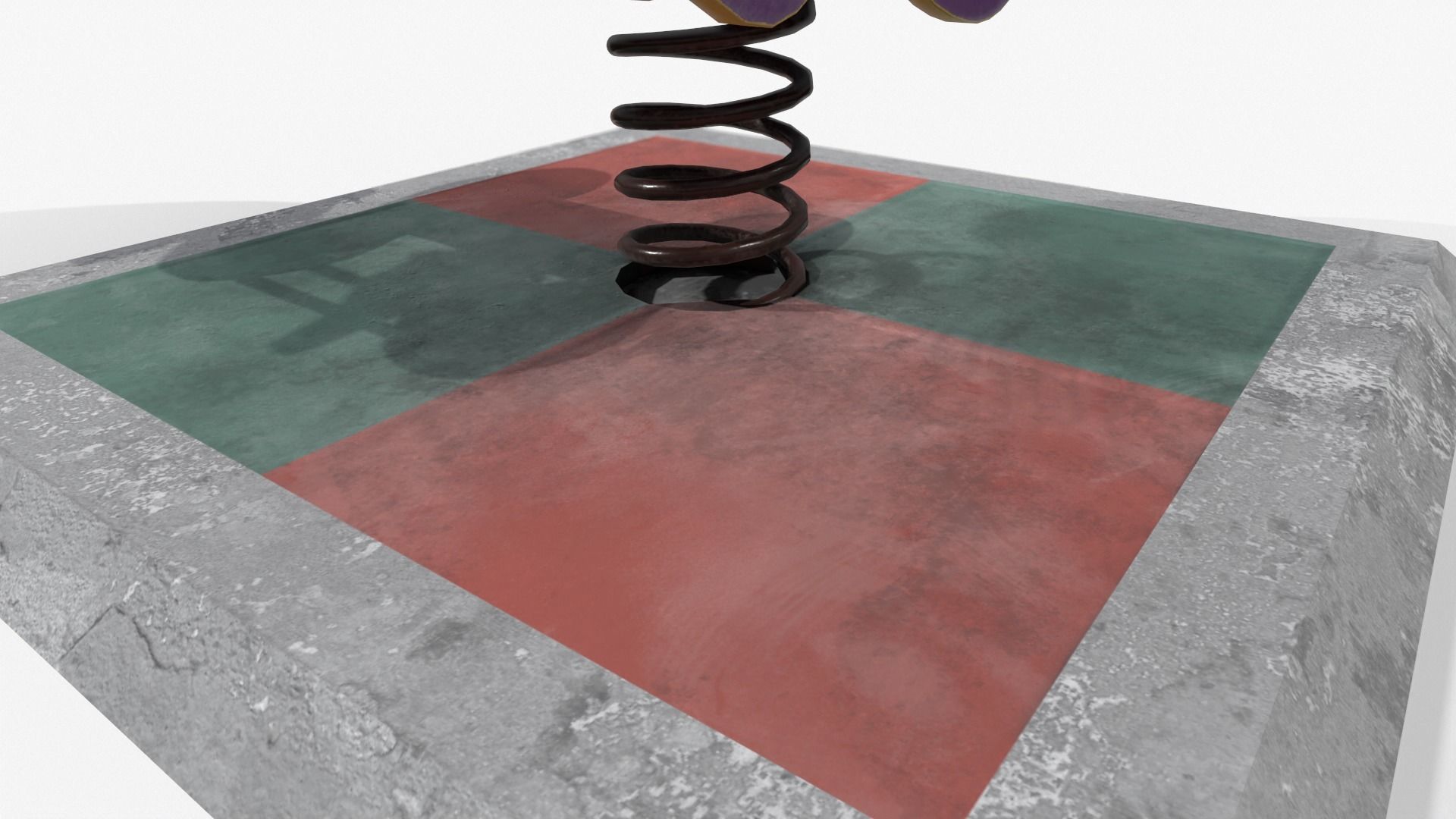 Spring Rider Seahorse Low-poly 3D model_5