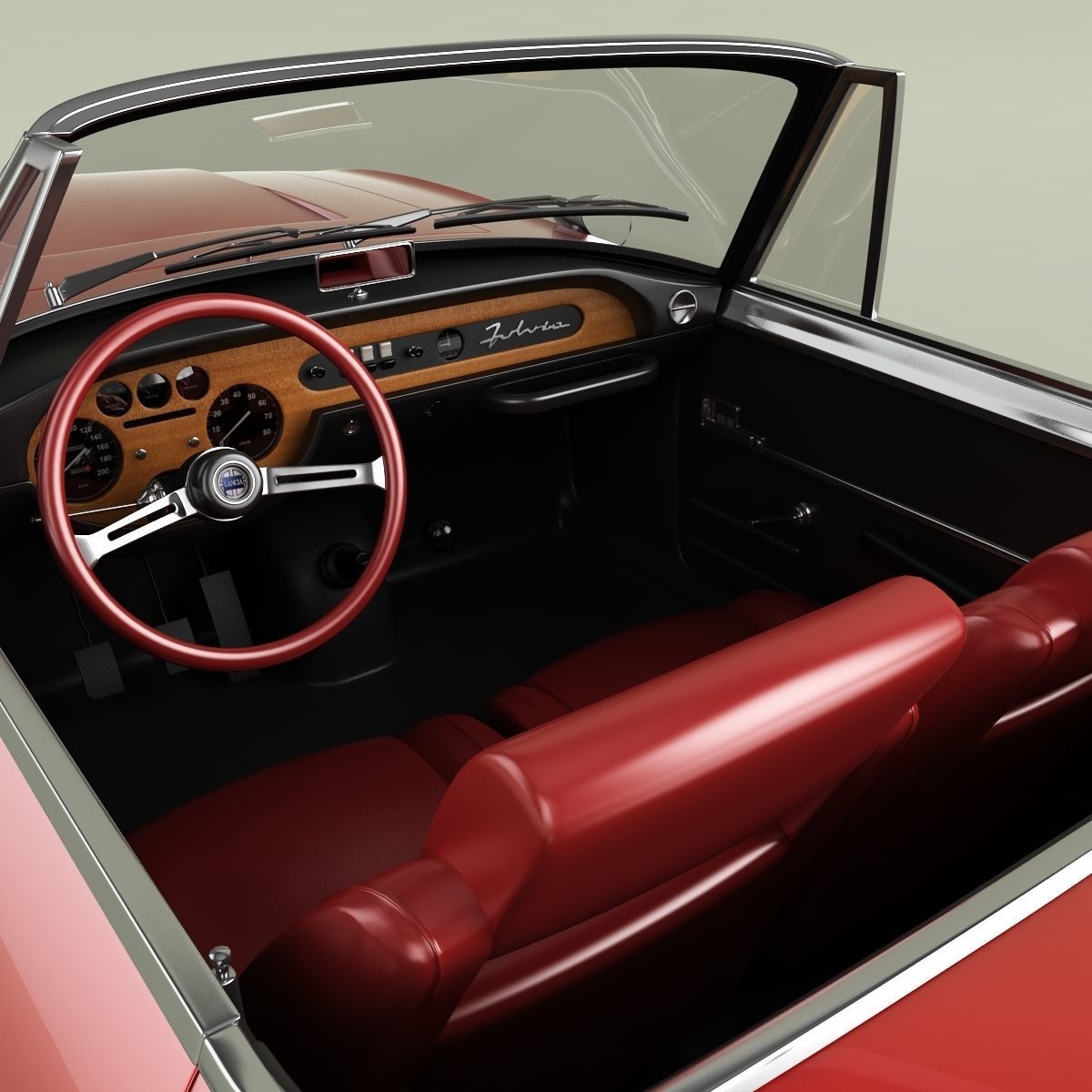 Lancia Fulvia Sport Zagato Spider 3D model_8