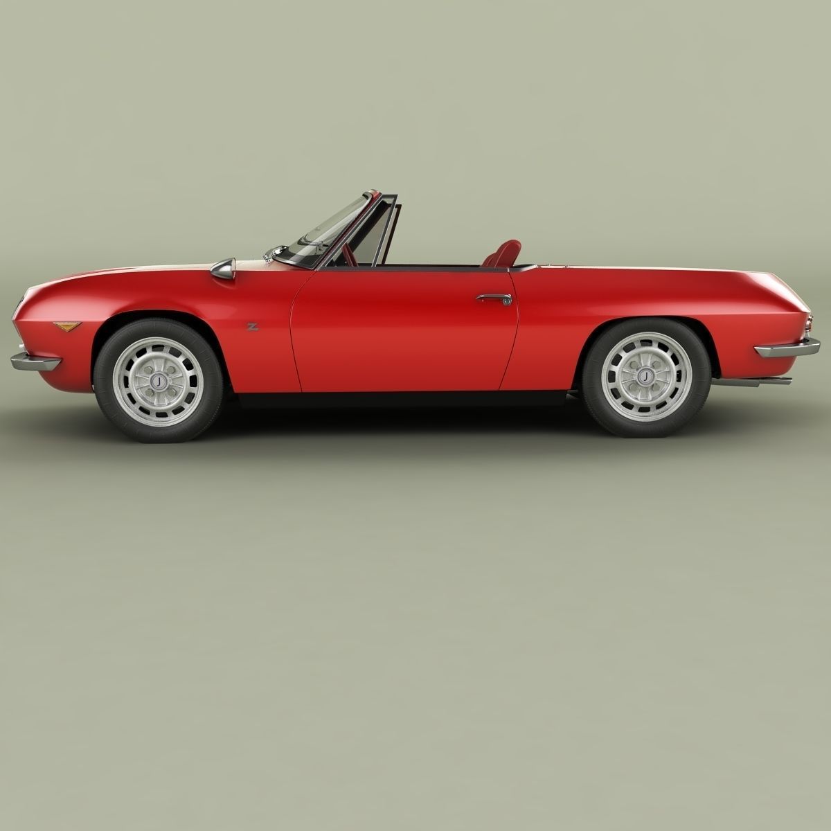 Lancia Fulvia Sport Zagato Spider 3D model_1