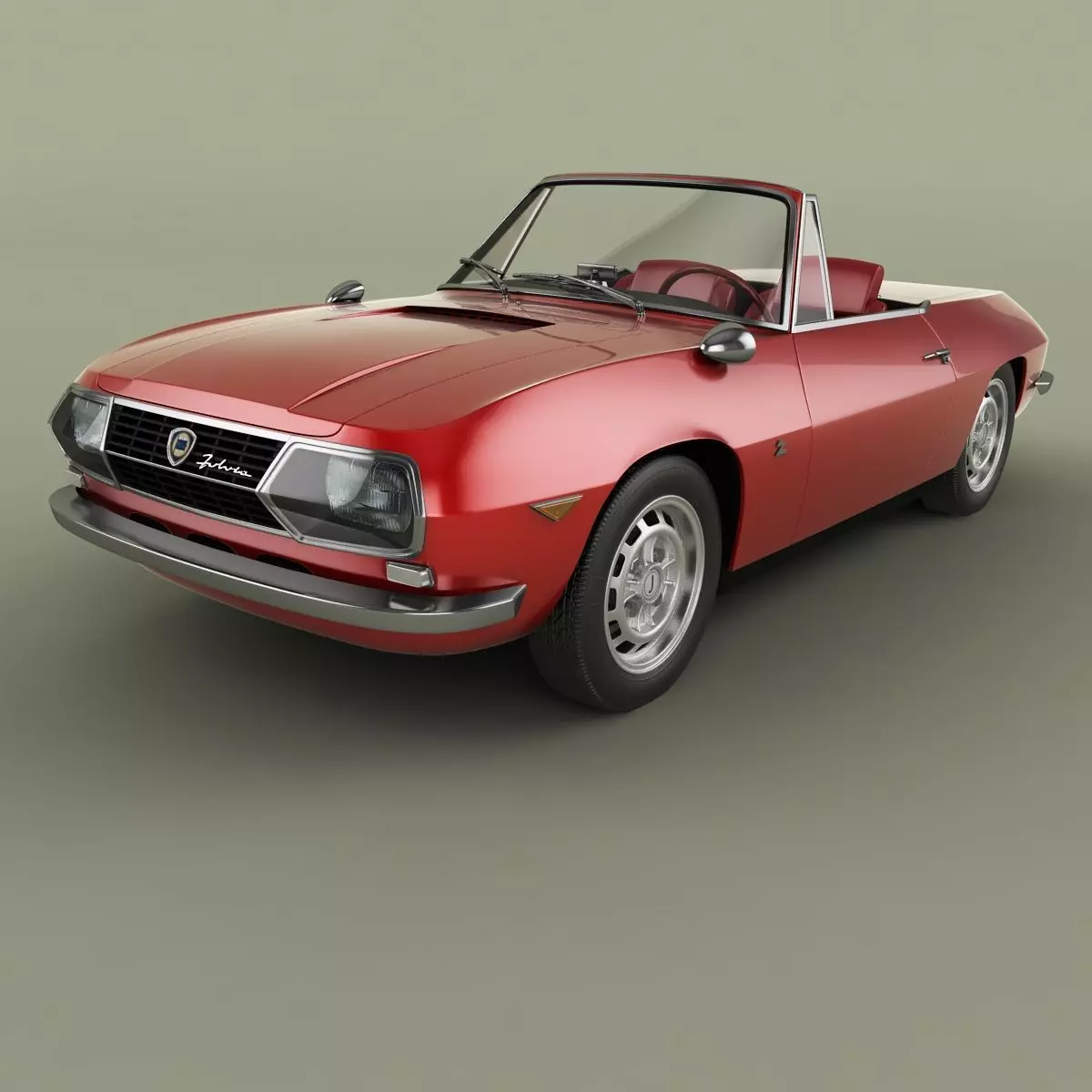 Lancia Fulvia Sport Zagato Spider 3D model_0