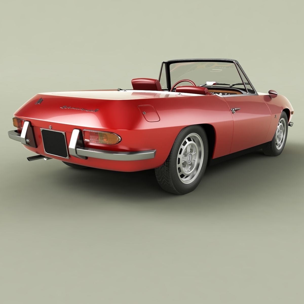 Lancia Fulvia Sport Zagato Spider 3D model_2