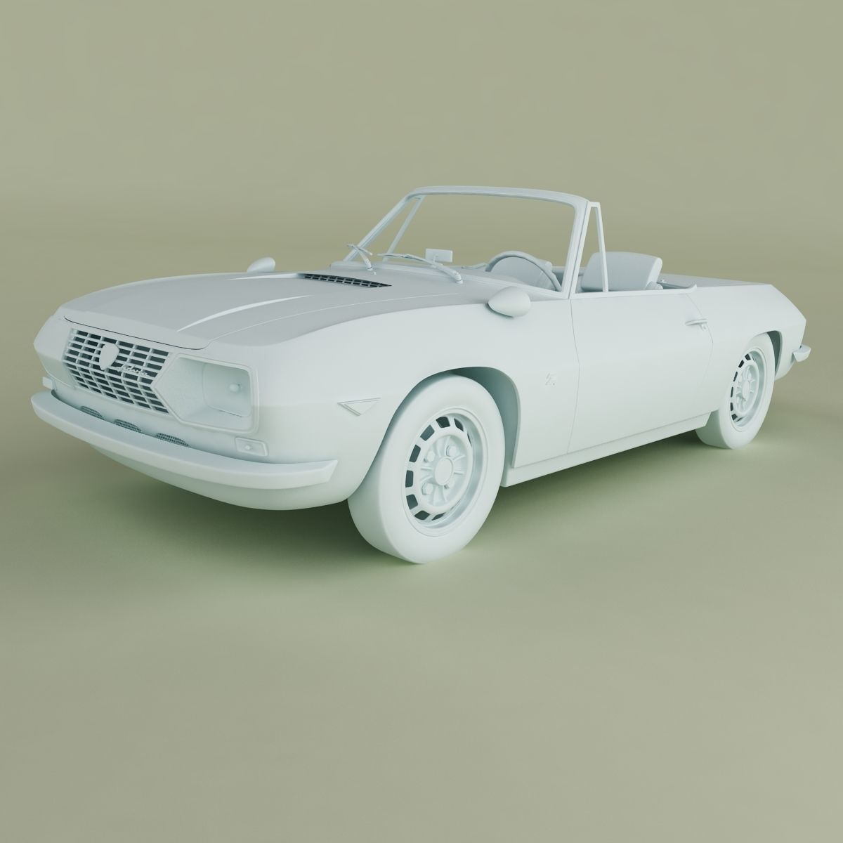 Lancia Fulvia Sport Zagato Spider 3D model_10