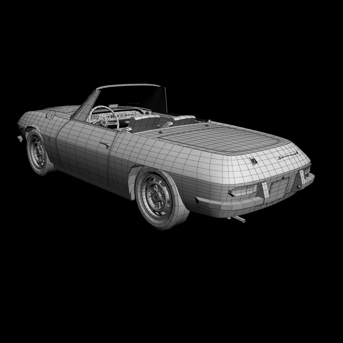 Lancia Fulvia Sport Zagato Spider 3D model_15