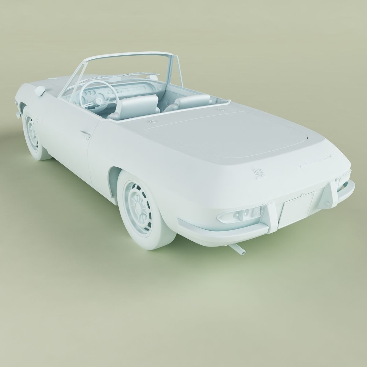 Lancia Fulvia Sport Zagato Spider 3D model_12