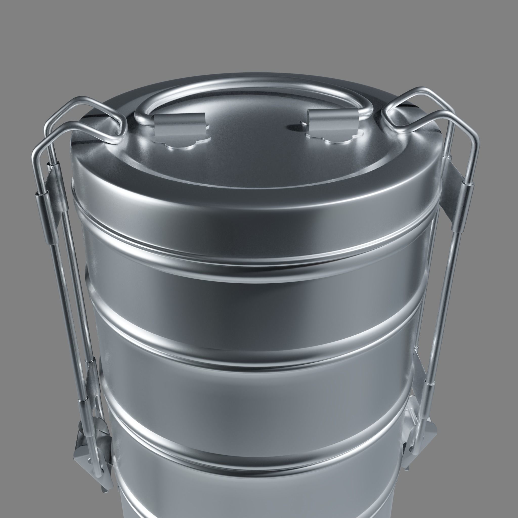 Multi Layer Tiffin Box 3D model_2