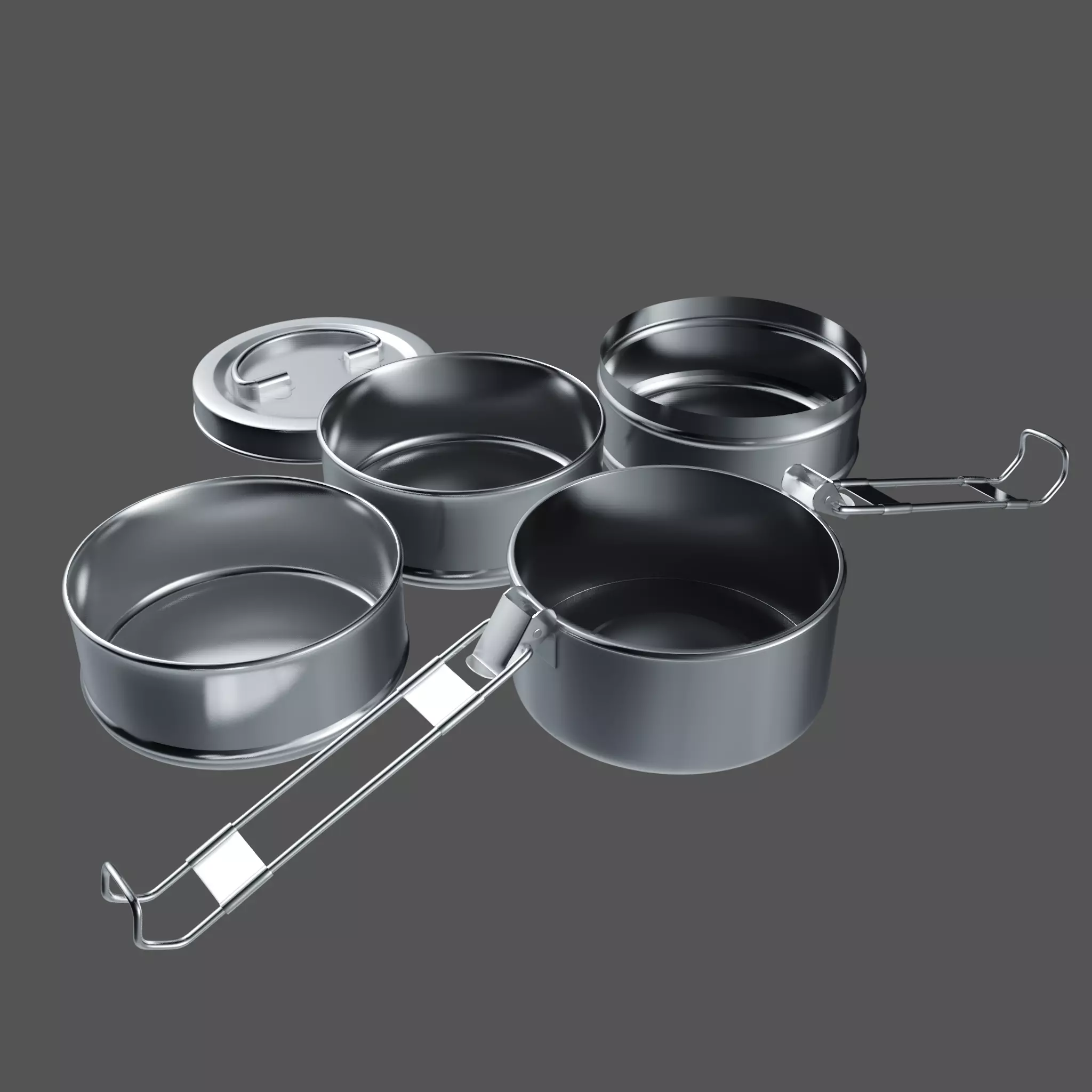 Multi Layer Tiffin Box 3D model_0