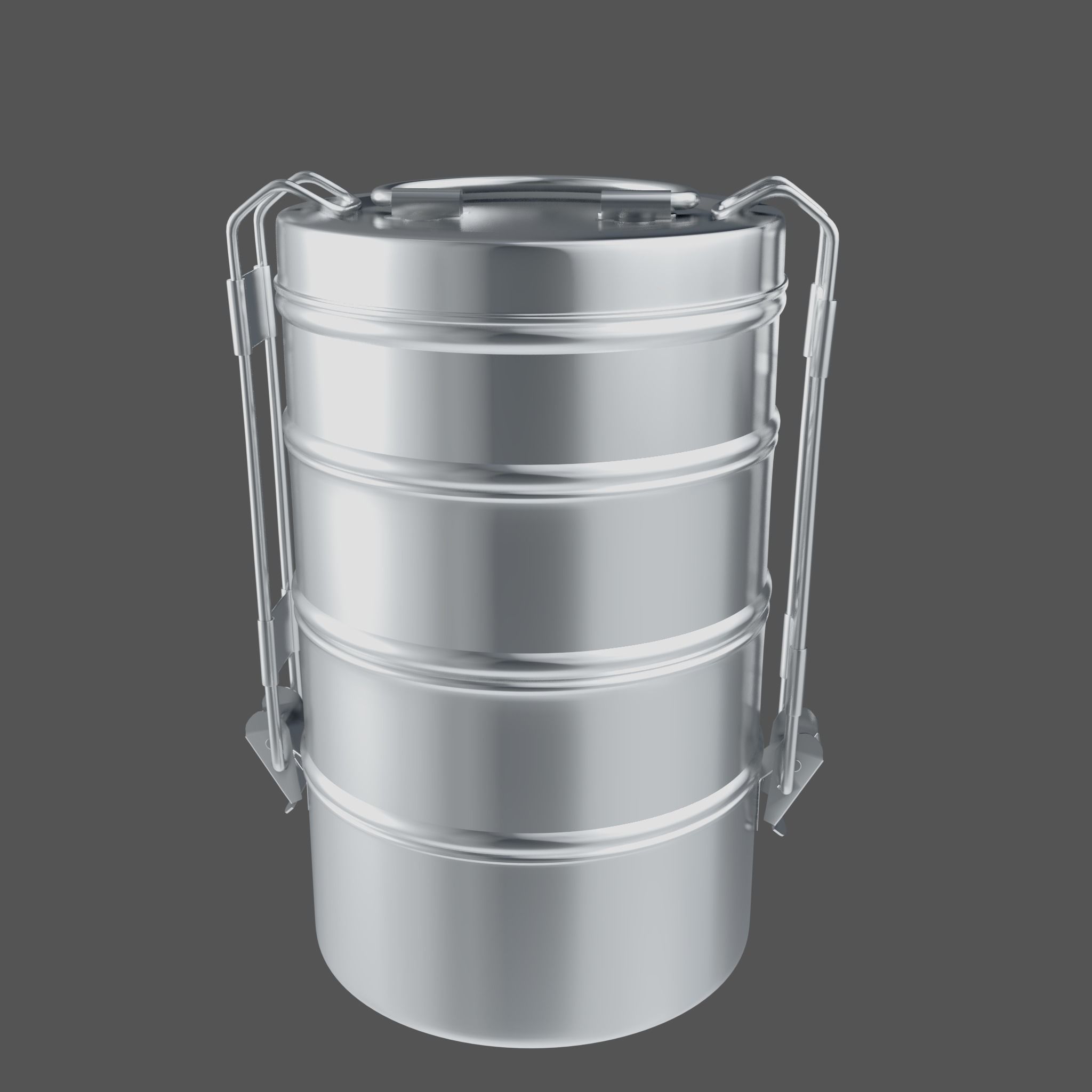 Multi Layer Tiffin Box 3D model_1