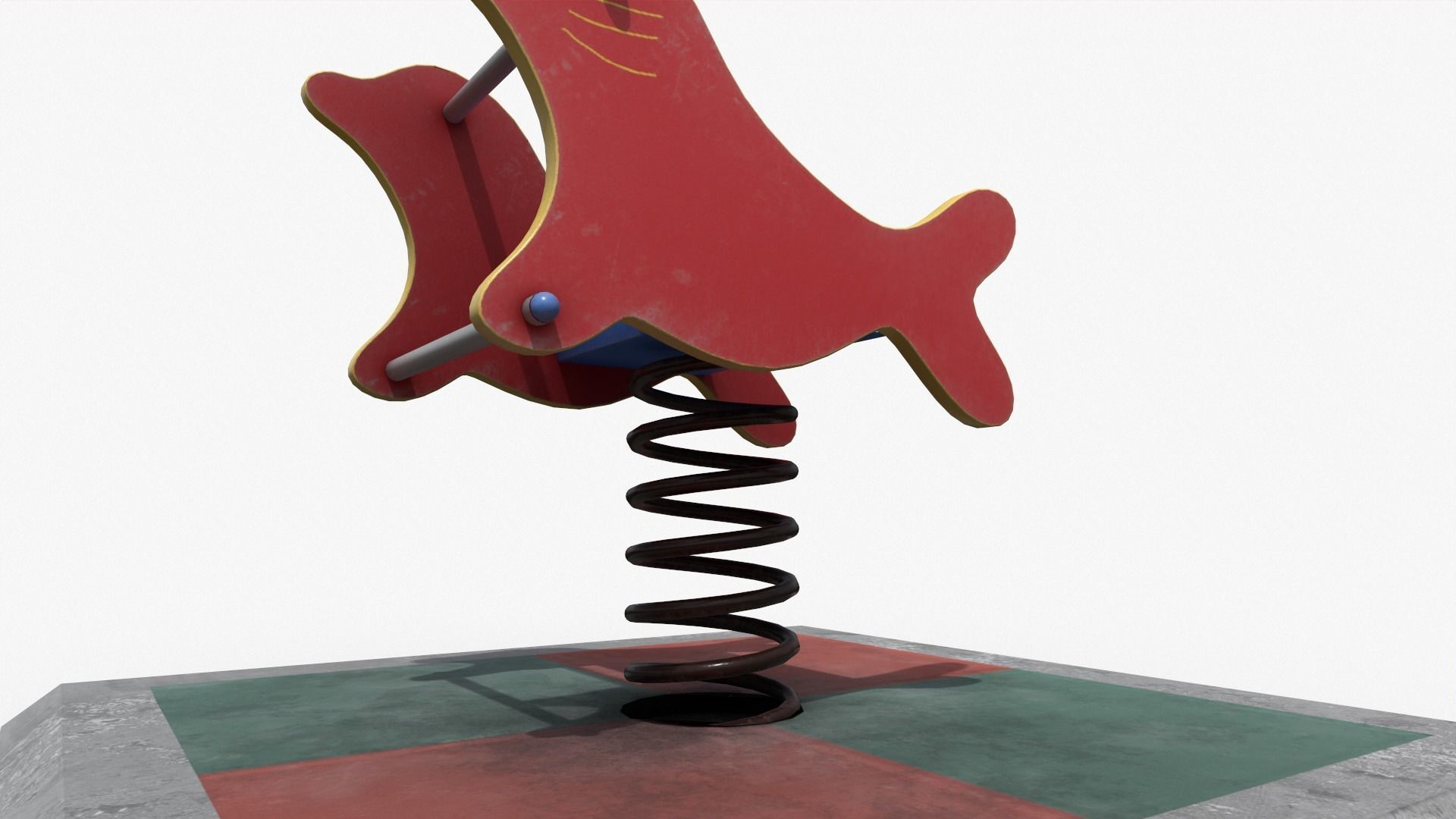 Spring Rider Seal Low-poly 3D model_3