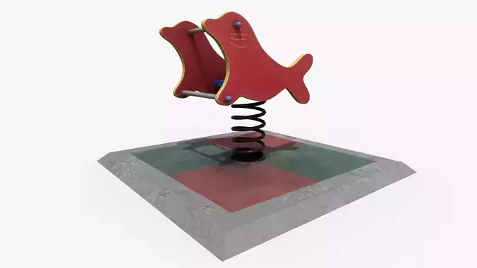 Spring Rider Seal Low-poly 3D model