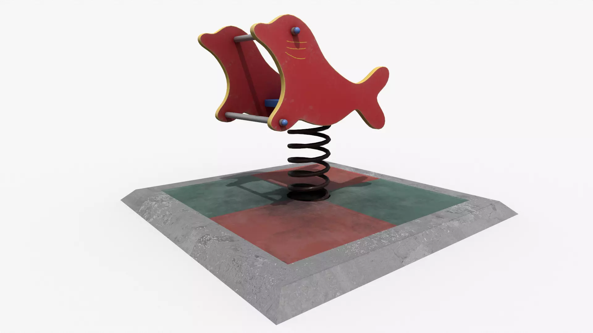 Spring Rider Seal Low-poly 3D model_0