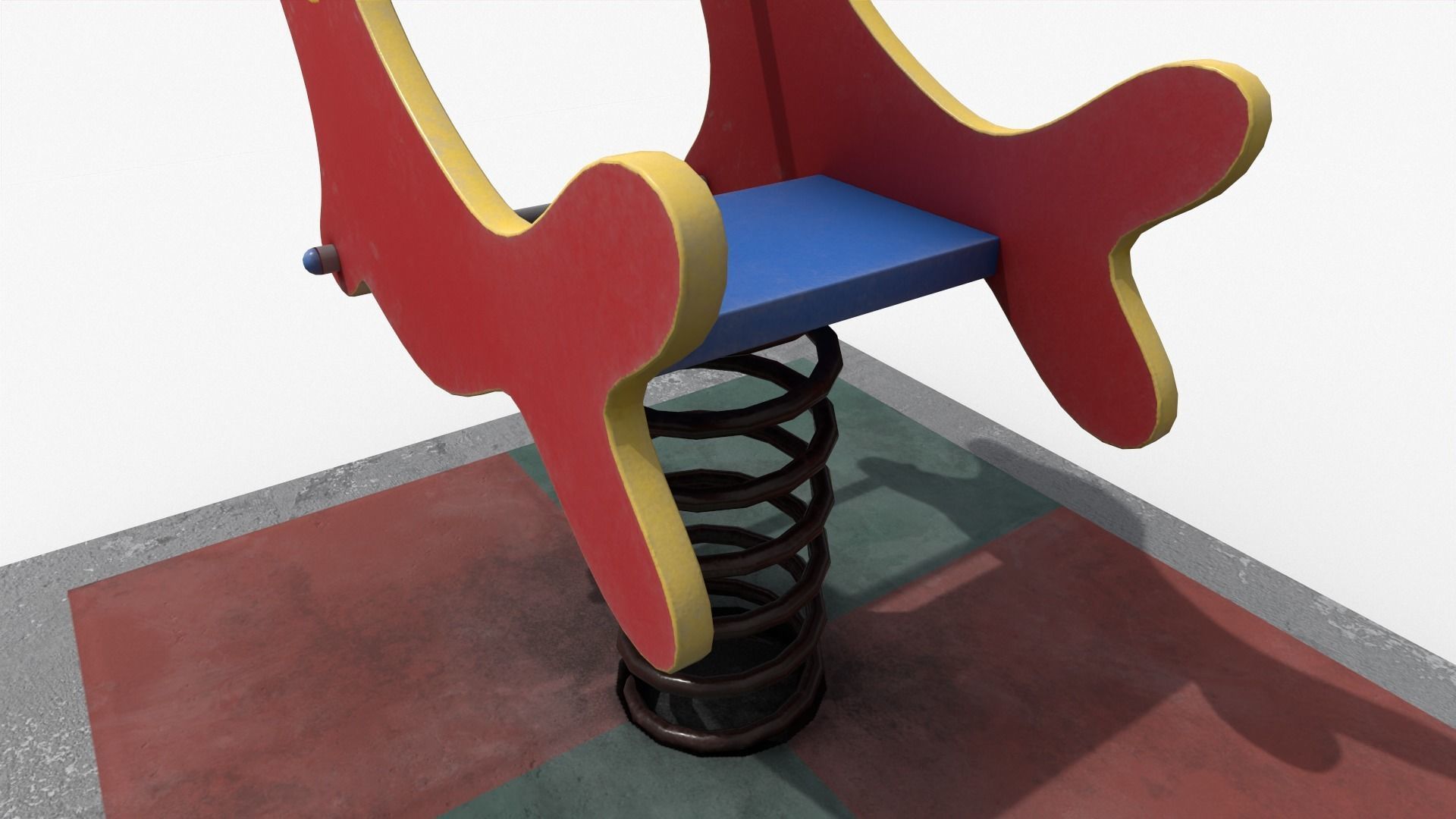 Spring Rider Seal Low-poly 3D model_4