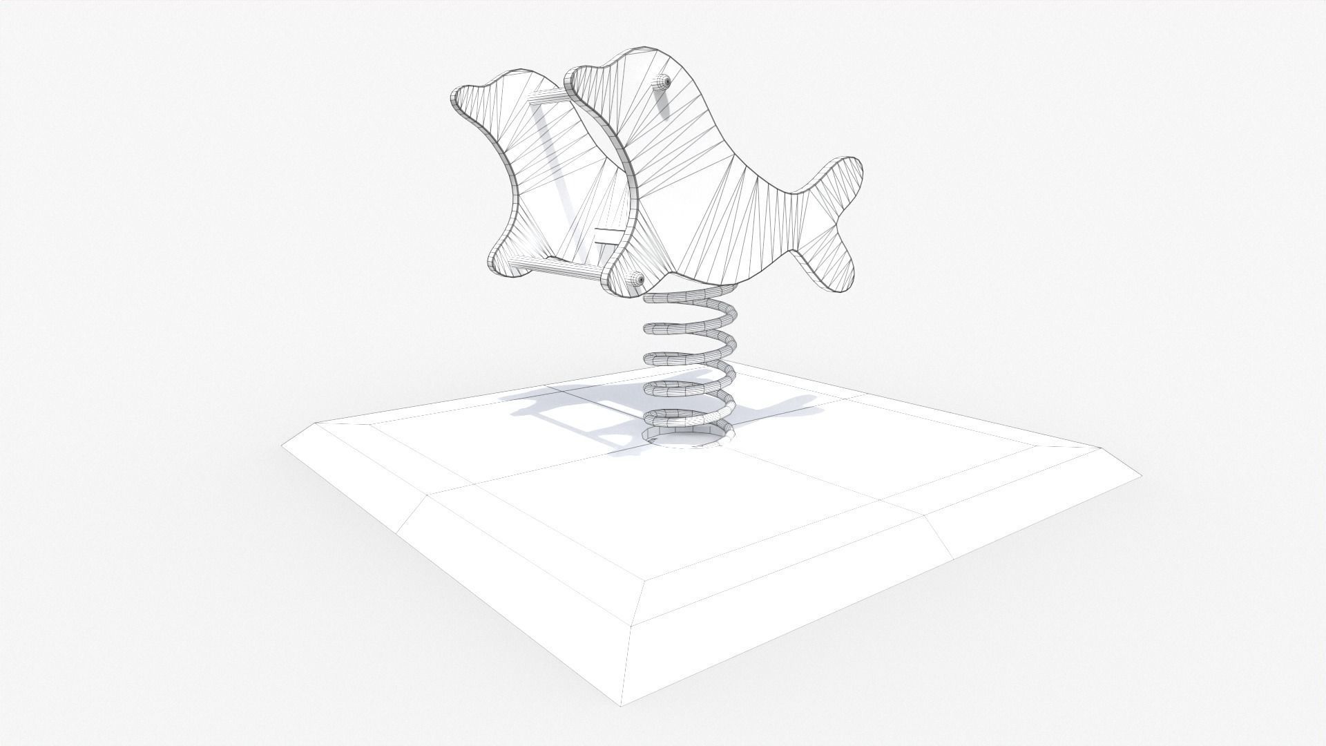 Spring Rider Seal Low-poly 3D model_6