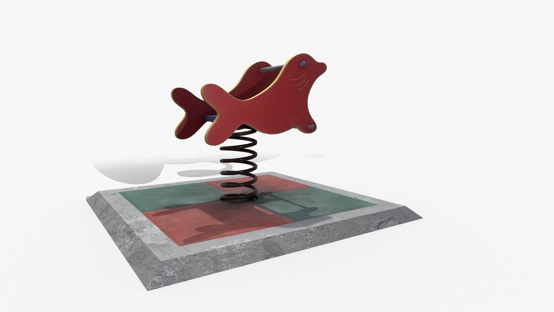 Spring Rider Seal Low-poly 3D model_2