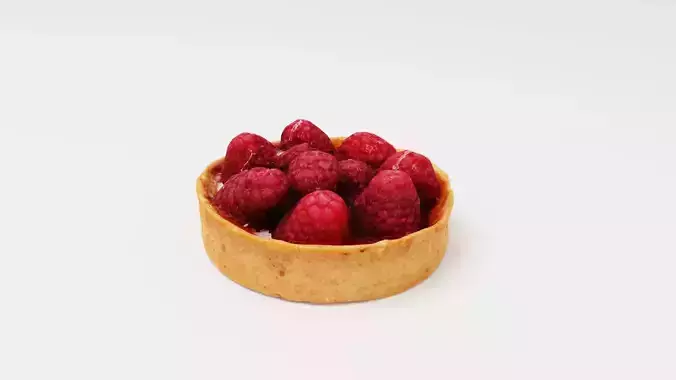 Raspberry tartelette tart or tartlet pastry